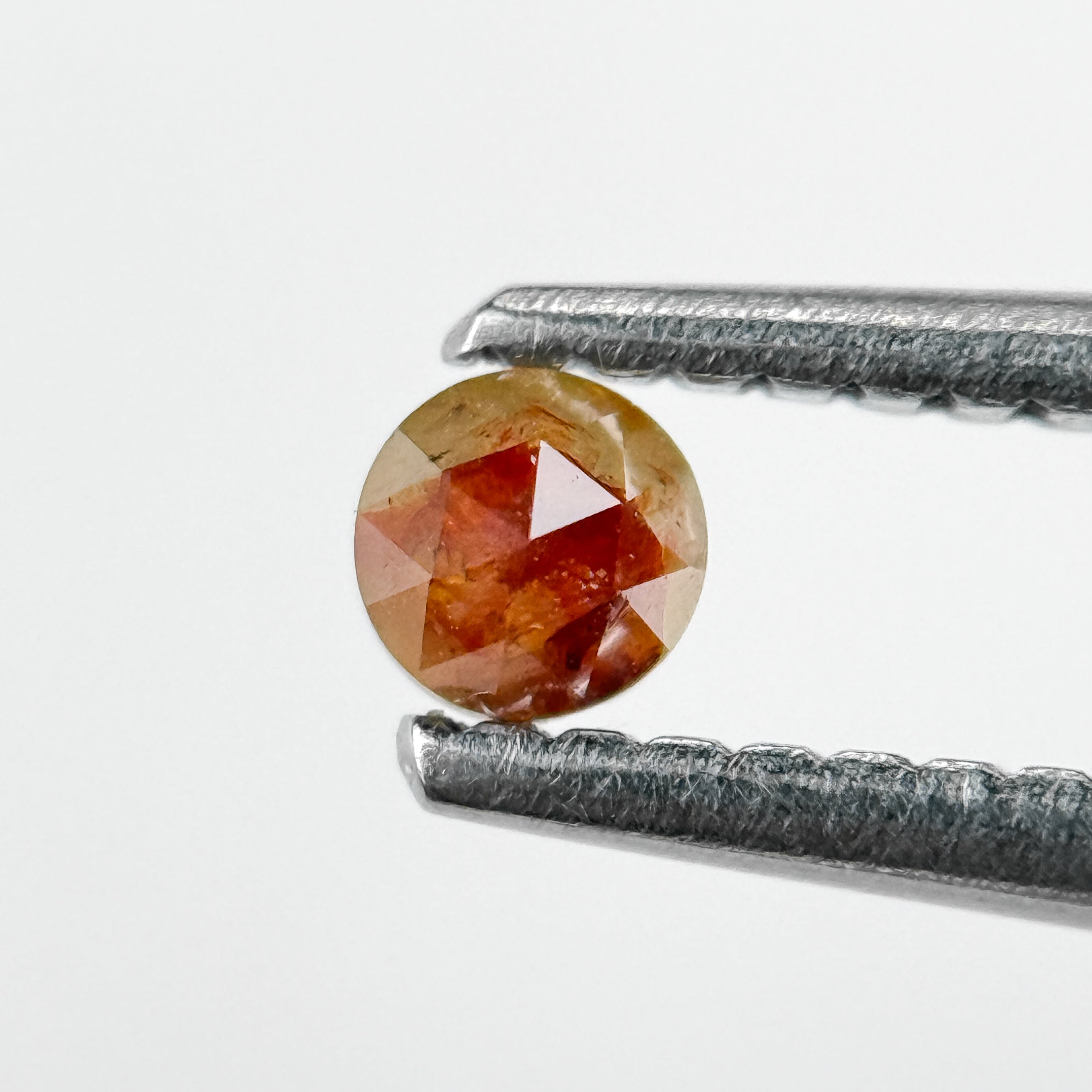 0.15 Ct Round Rose Cut Reddish Natural Fancy Diamond