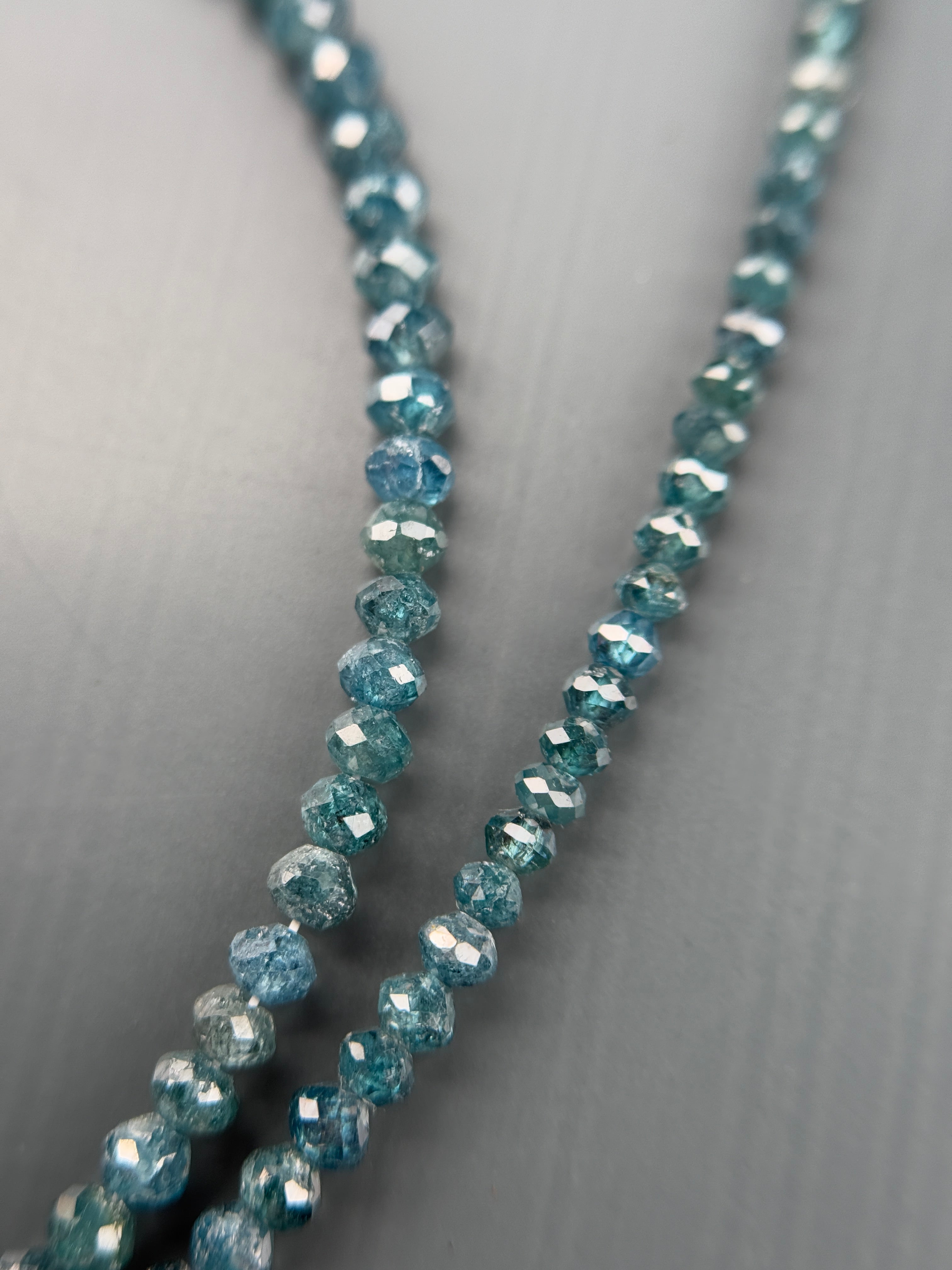 2 to 2.5 MM Round Beads Rose Cut Light Blue Natural Polished Diamond