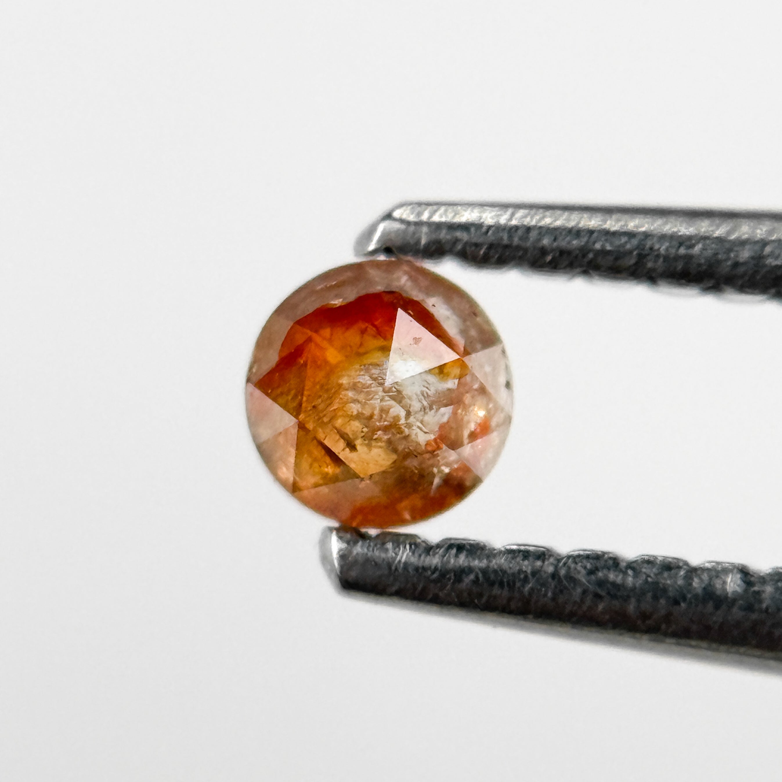0.15 Ct Round Rose Cut Reddish Natural Fancy Diamond