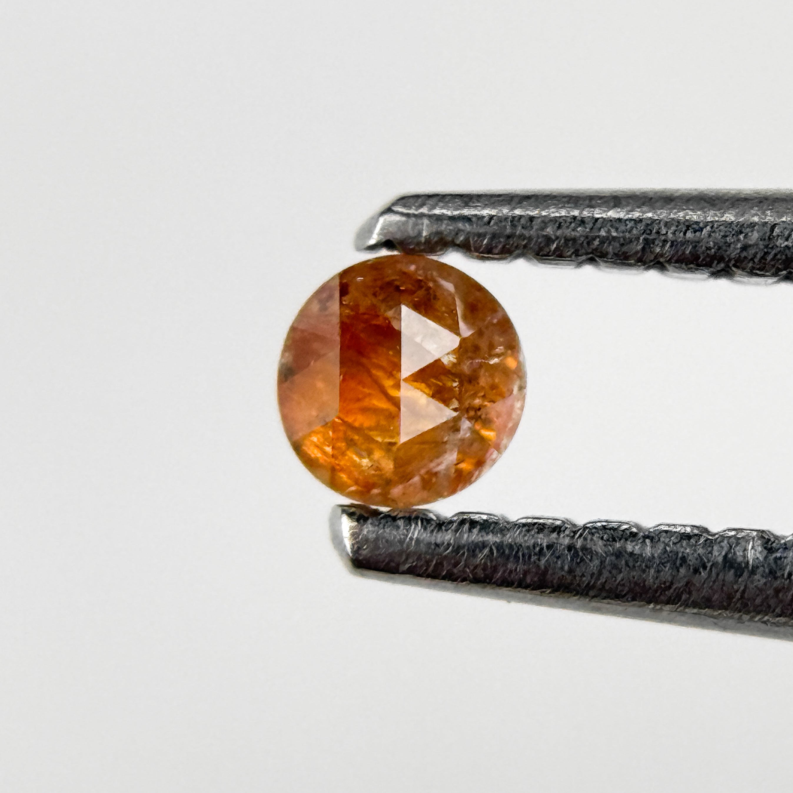 0.15 Ct Round Rose Cut Reddish Natural Fancy Diamond