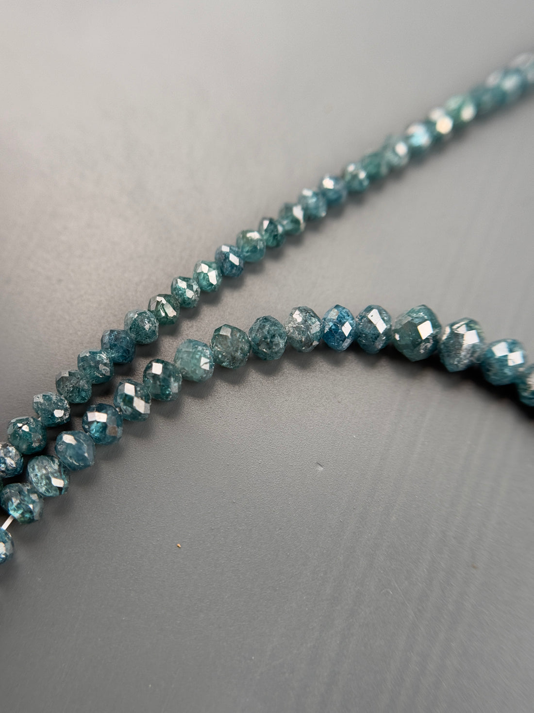 2 to 2.5 MM Round Beads Rose Cut Light Blue Natural Polished Diamond