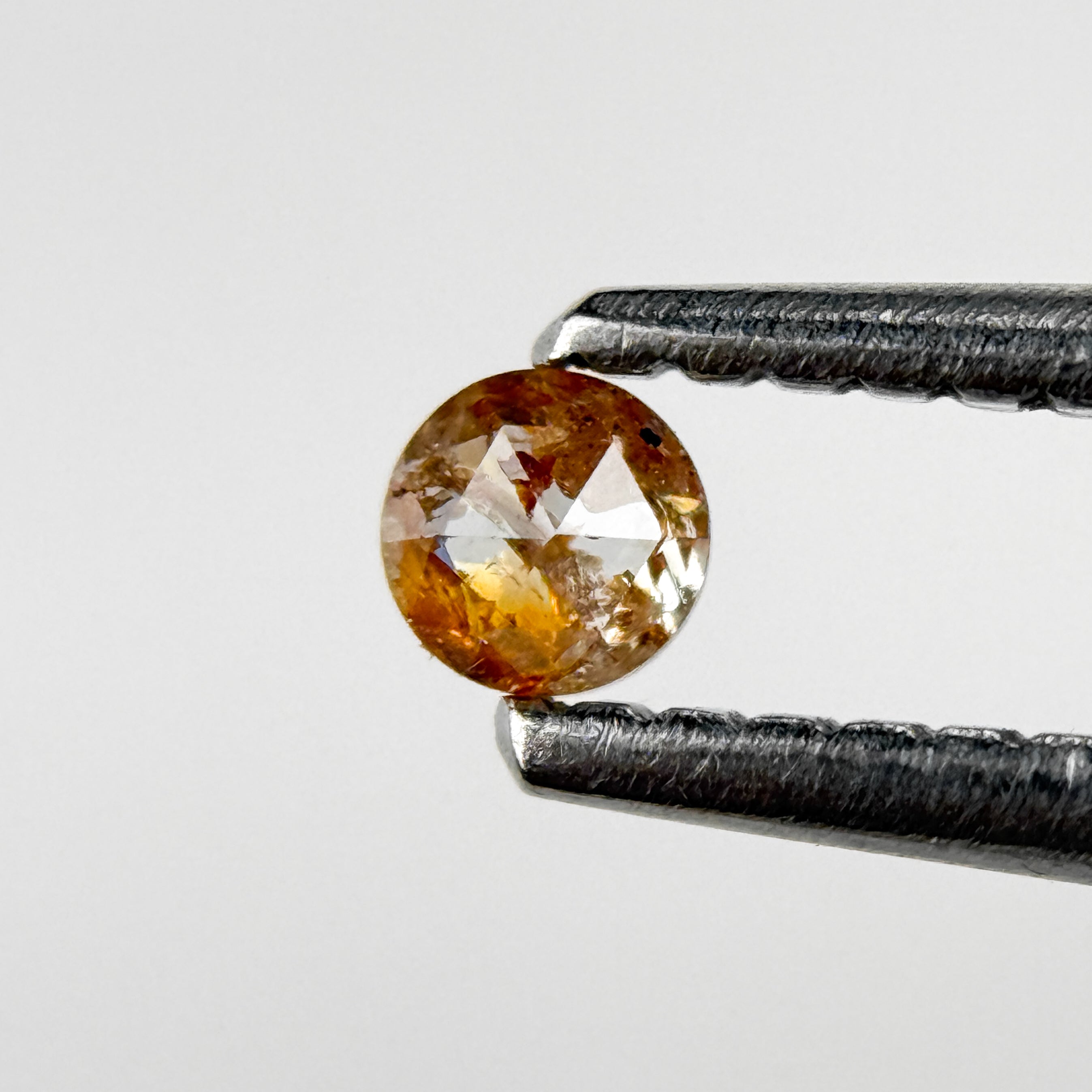 0.15 Ct Round Rose Cut Reddish Natural Fancy Diamond