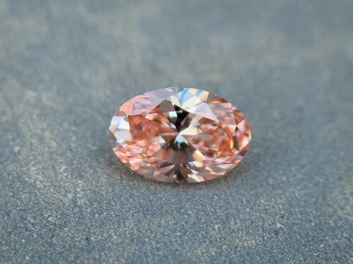 0.35 Ct Oval Brilliant Cut Pink Natural Salt and Pepper Diamond