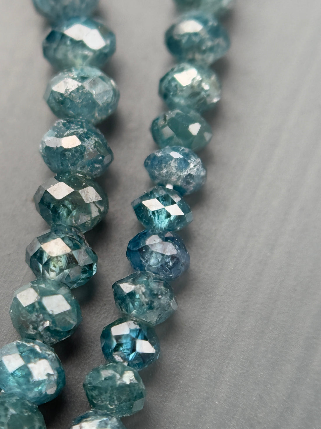 2 to 2.5 MM Round Beads Rose Cut Light Blue Natural Polished Diamond