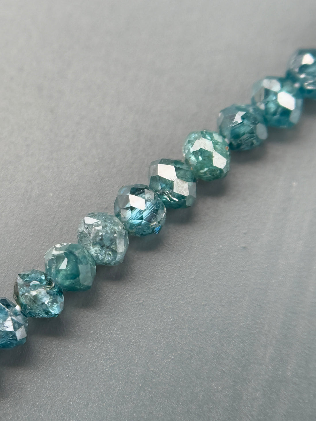 2 to 2.5 MM Round Beads Rose Cut Light Blue Natural Polished Diamond