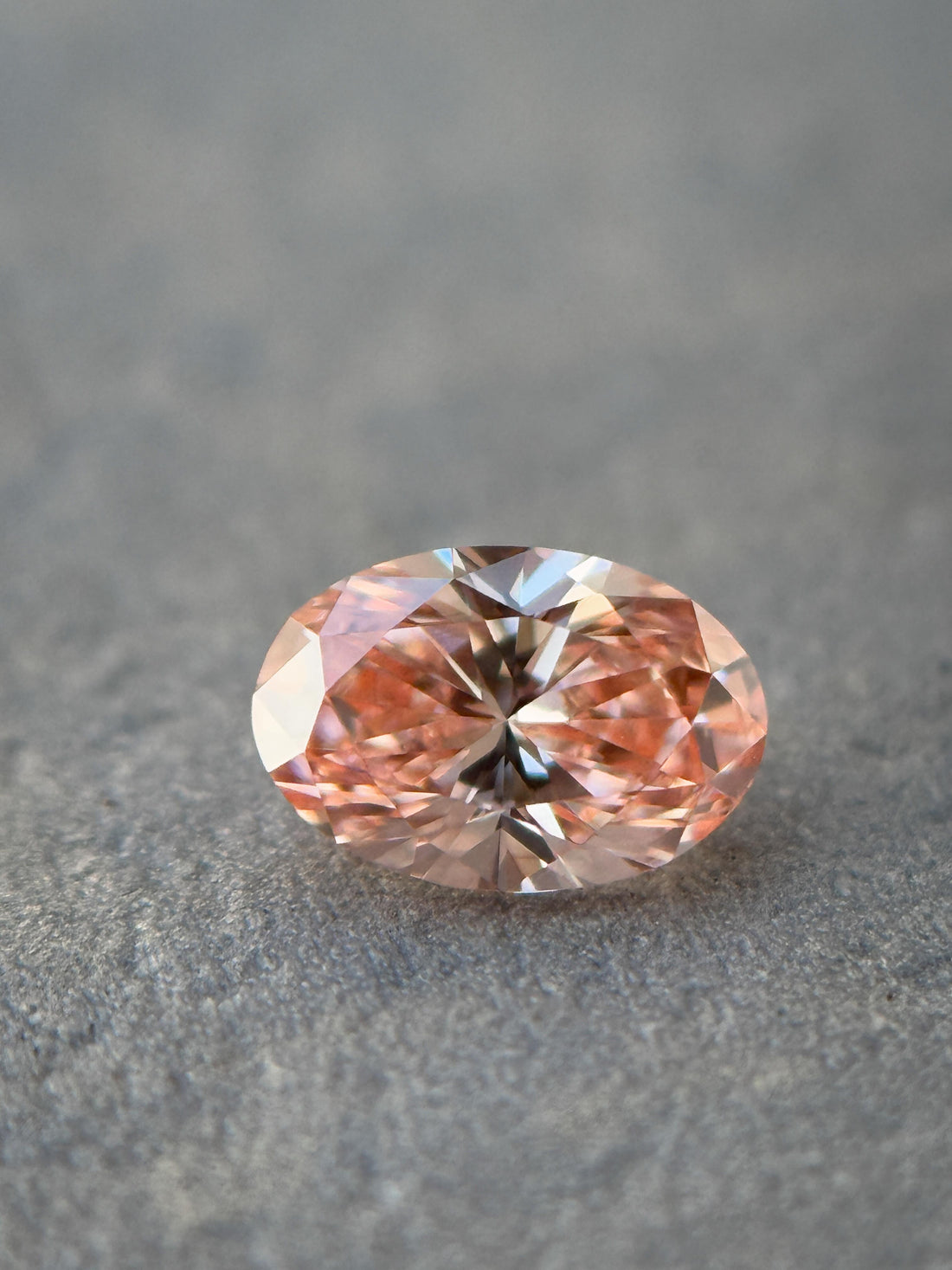 0.35 Ct Oval Brilliant Cut Pink Natural Salt and Pepper Diamond