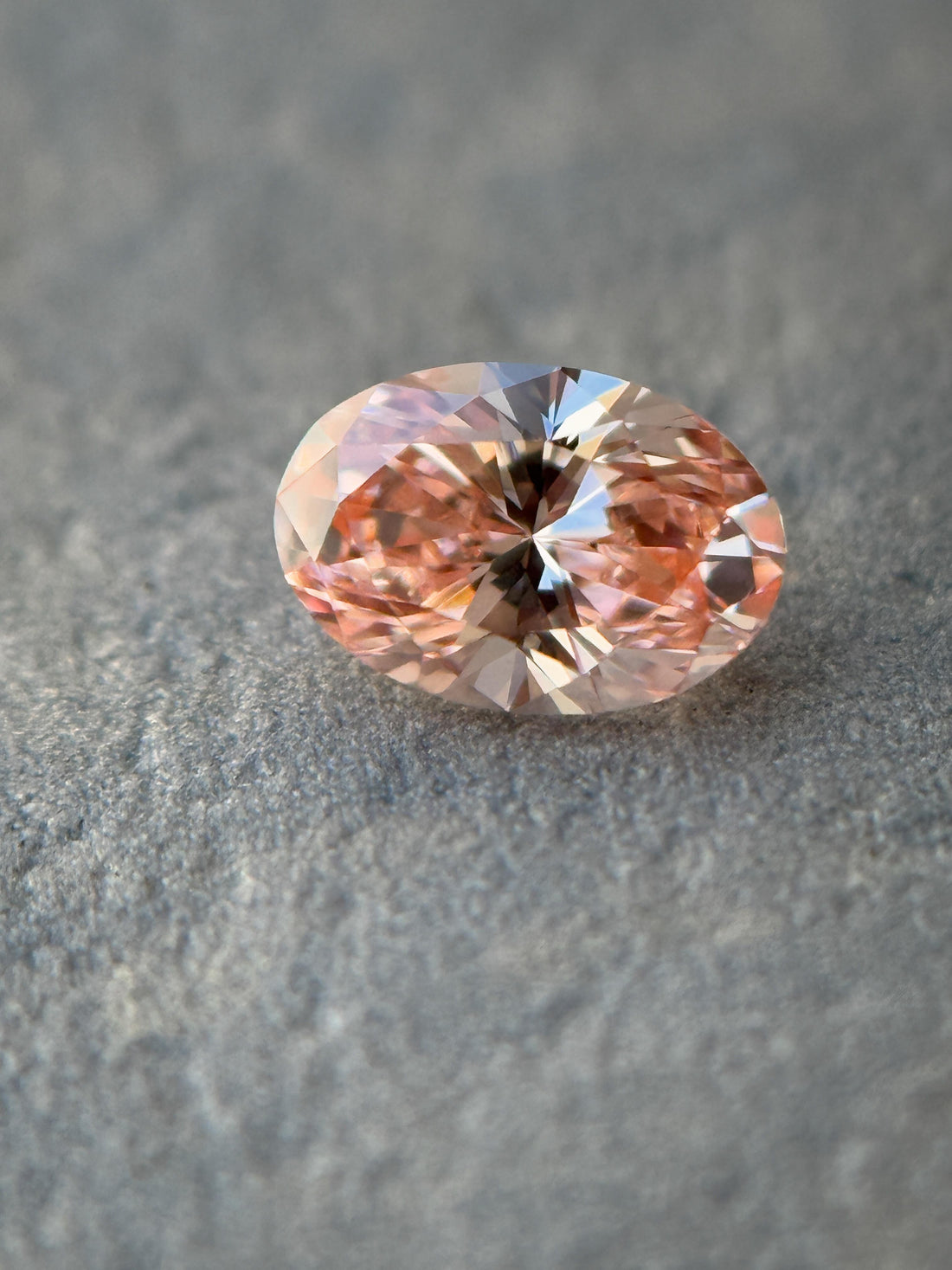 0.35 Ct Oval Brilliant Cut Pink Natural Salt and Pepper Diamond