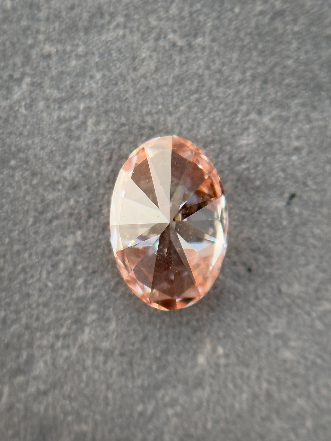 0.35 Ct Oval Brilliant Cut Pink Natural Salt and Pepper Diamond