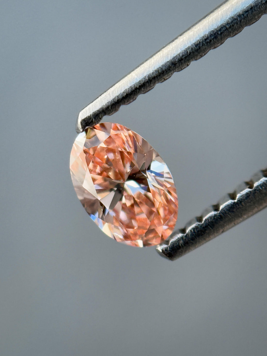0.35 Ct Oval Brilliant Cut Pink Natural Salt and Pepper Diamond
