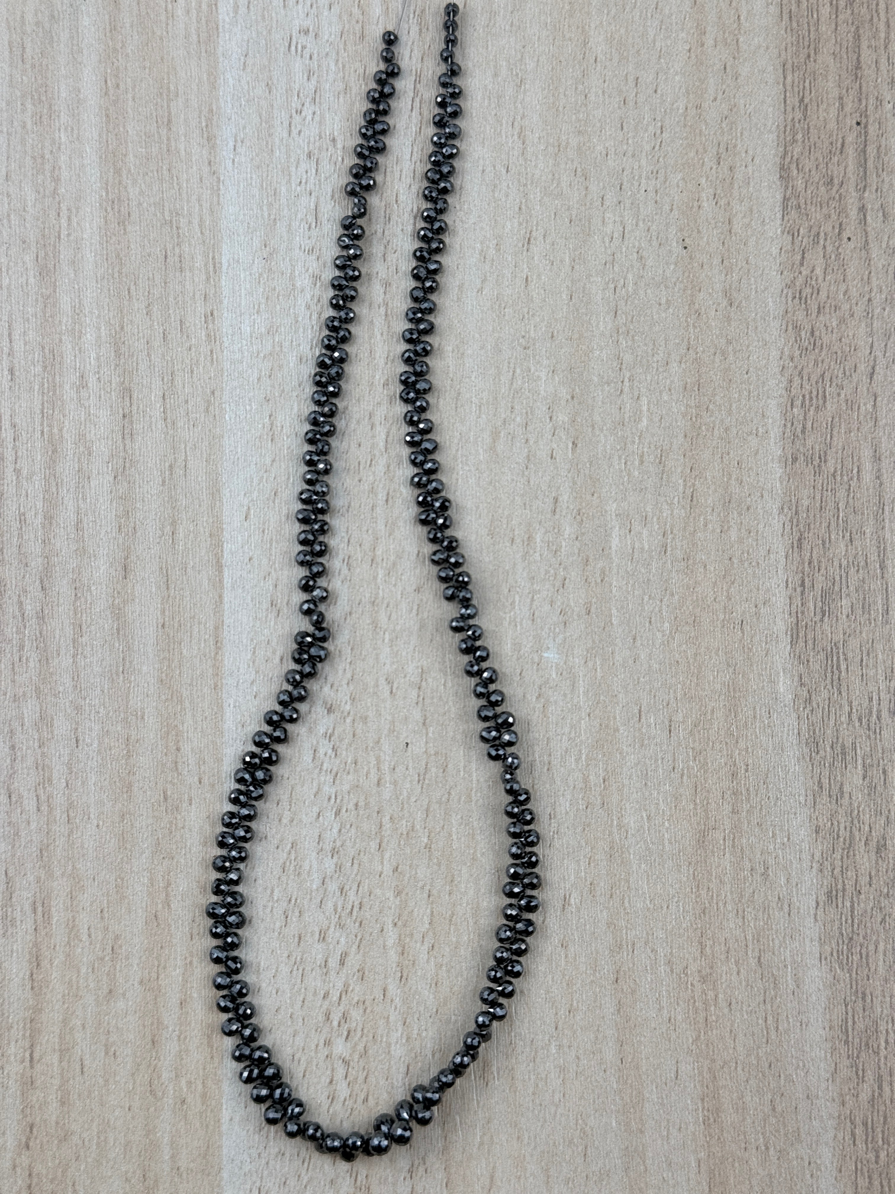 3 to 4 MM Round Beads Rose Cut Black Natural Polished Diamond