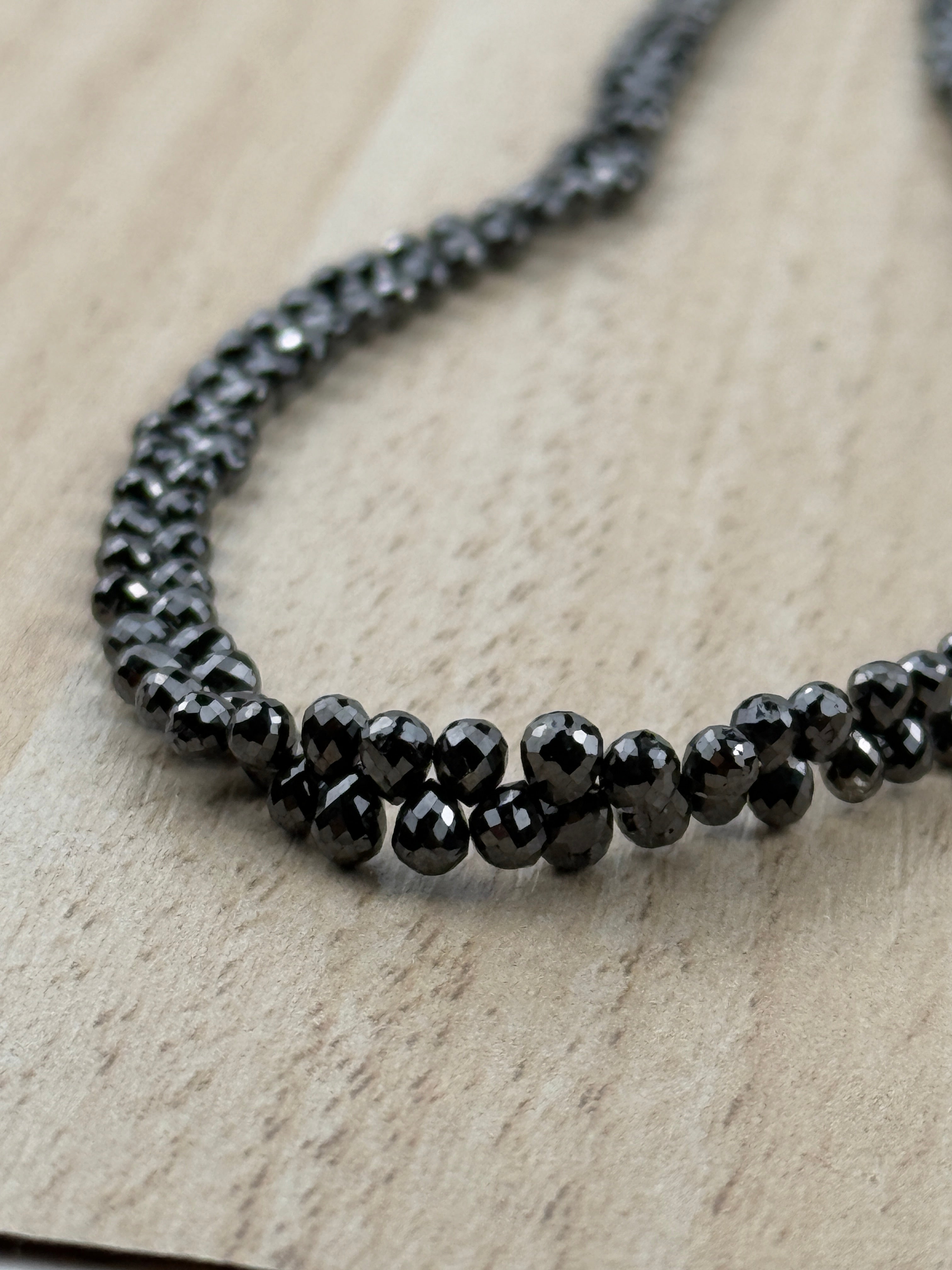 3 to 4 MM Round Beads Rose Cut Black Natural Polished Diamond