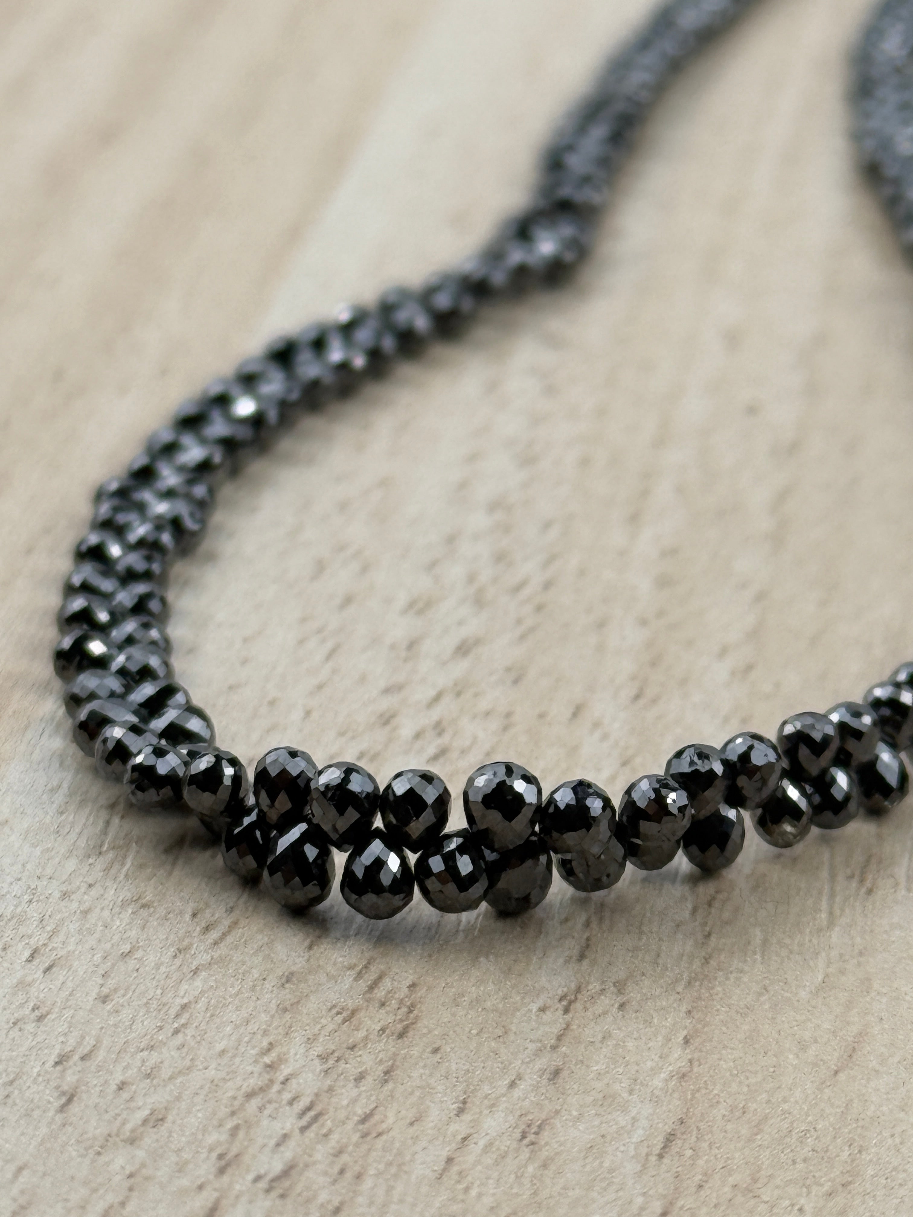 3 to 4 MM Round Beads Rose Cut Black Natural Polished Diamond