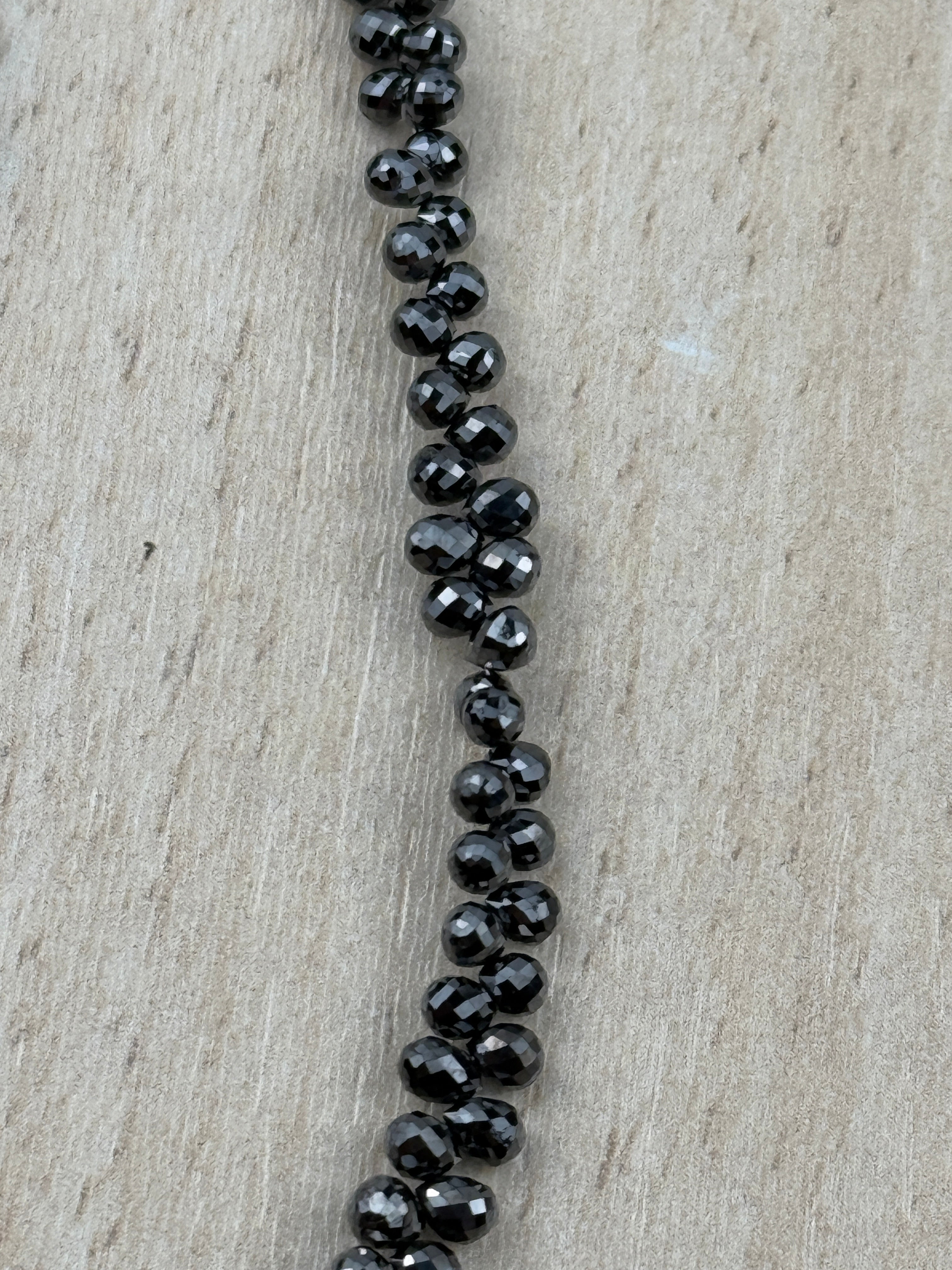 3 to 4 MM Round Beads Rose Cut Black Natural Polished Diamond