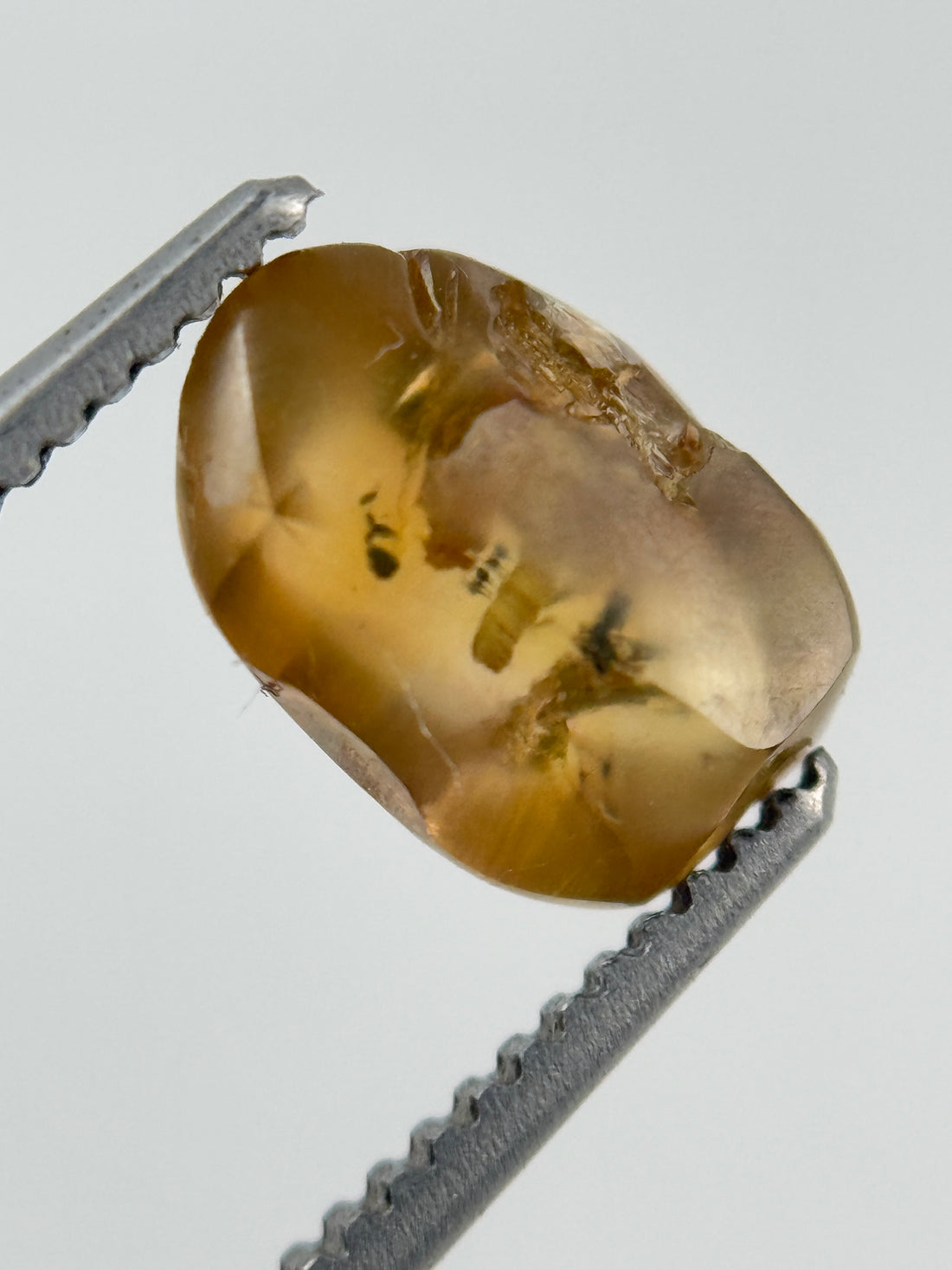 1.53 Ct Rough Rose Cut Yellow Natural Fancy Diamond