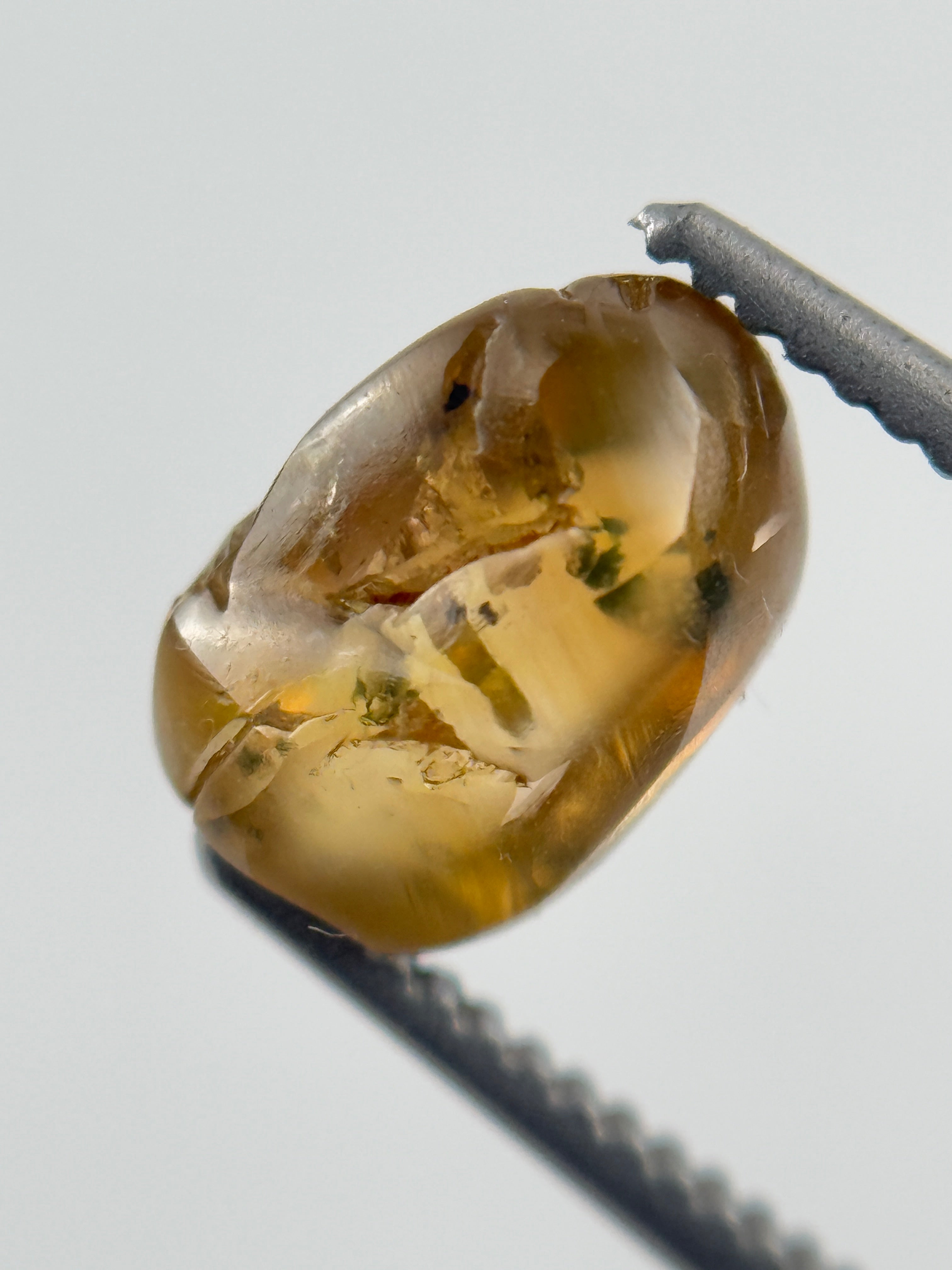 1.53 Ct Rough Rose Cut Yellow Natural Fancy Diamond
