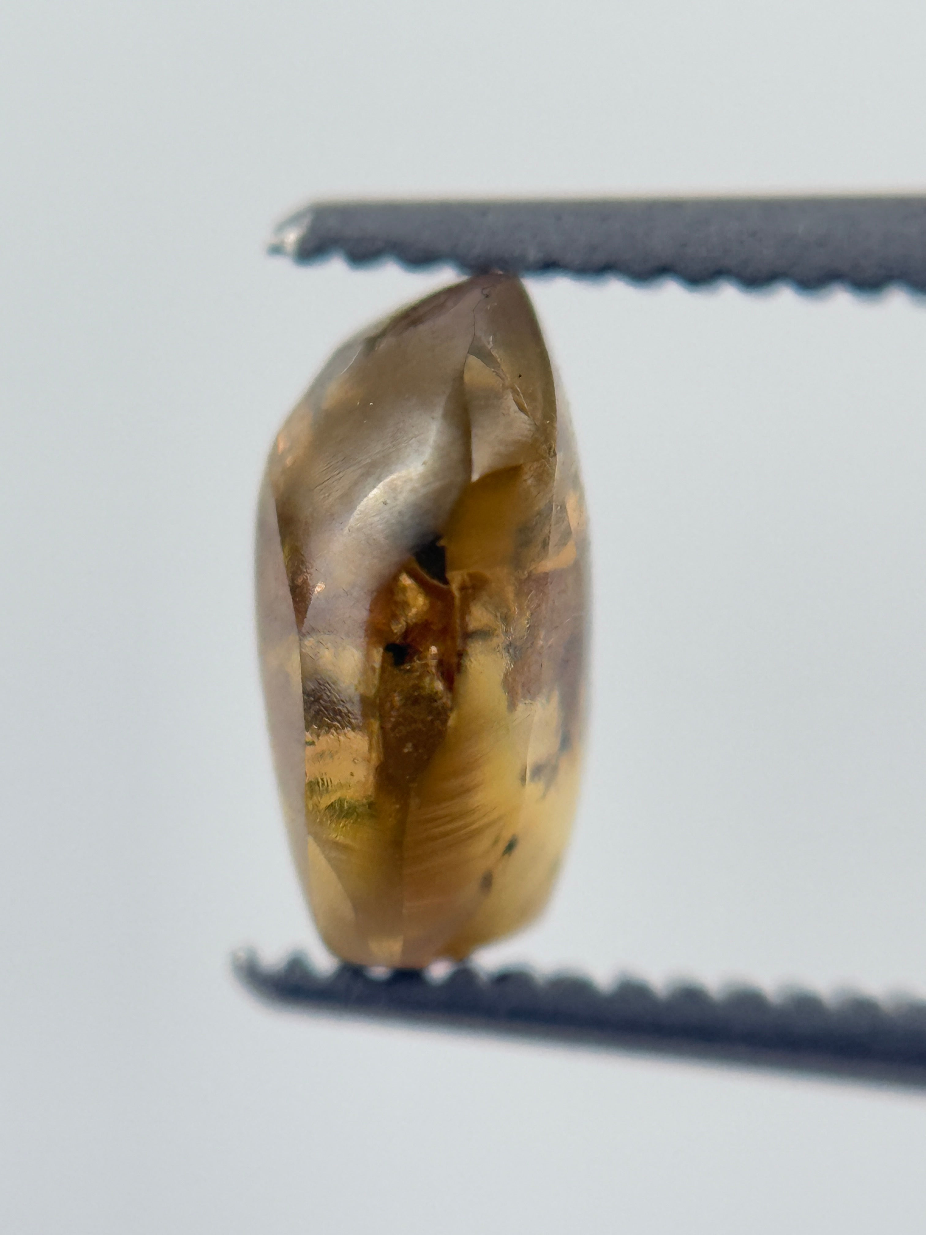 1.53 Ct Rough Rose Cut Yellow Natural Fancy Diamond
