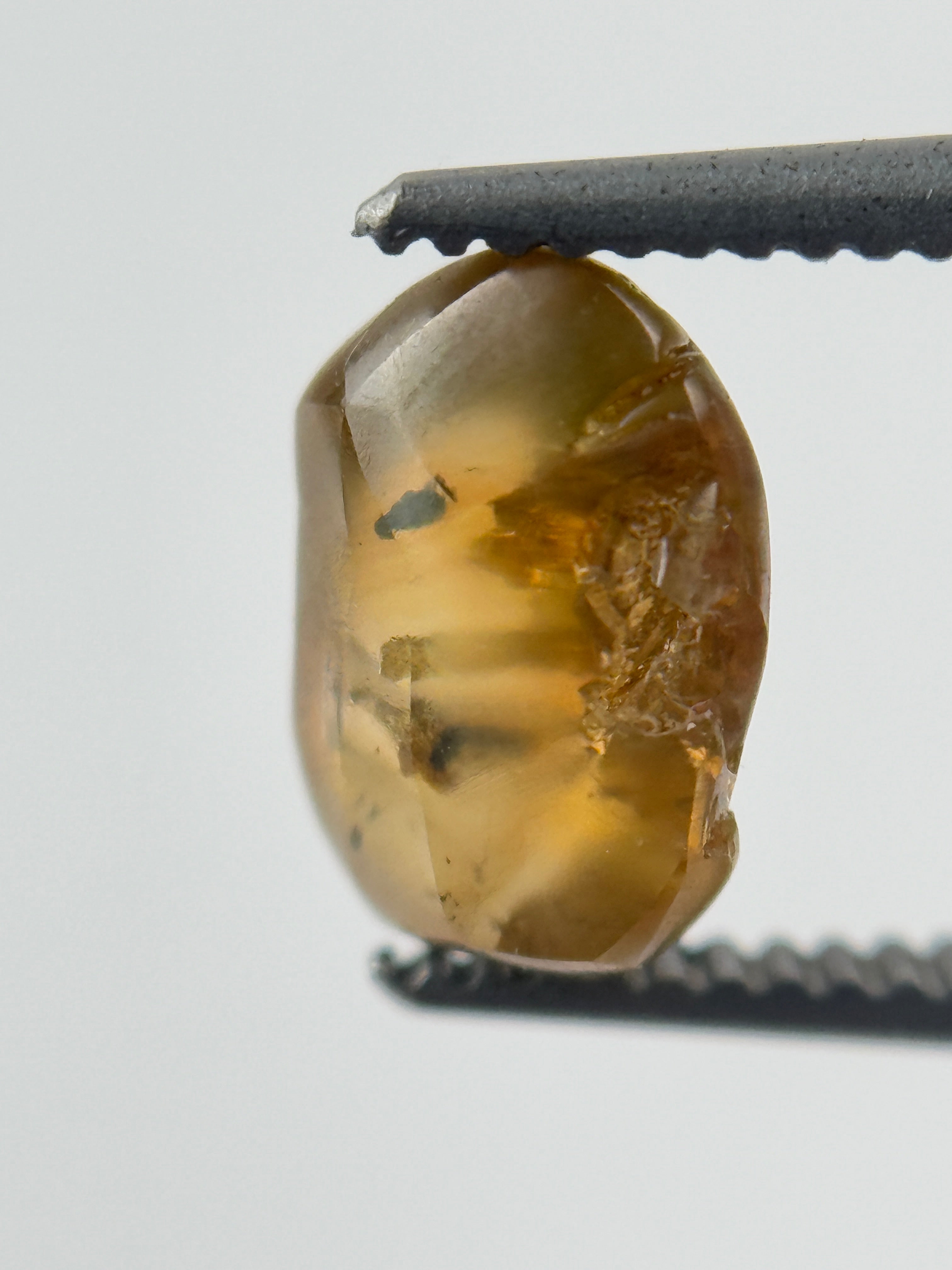 1.53 Ct Rough Rose Cut Yellow Natural Fancy Diamond