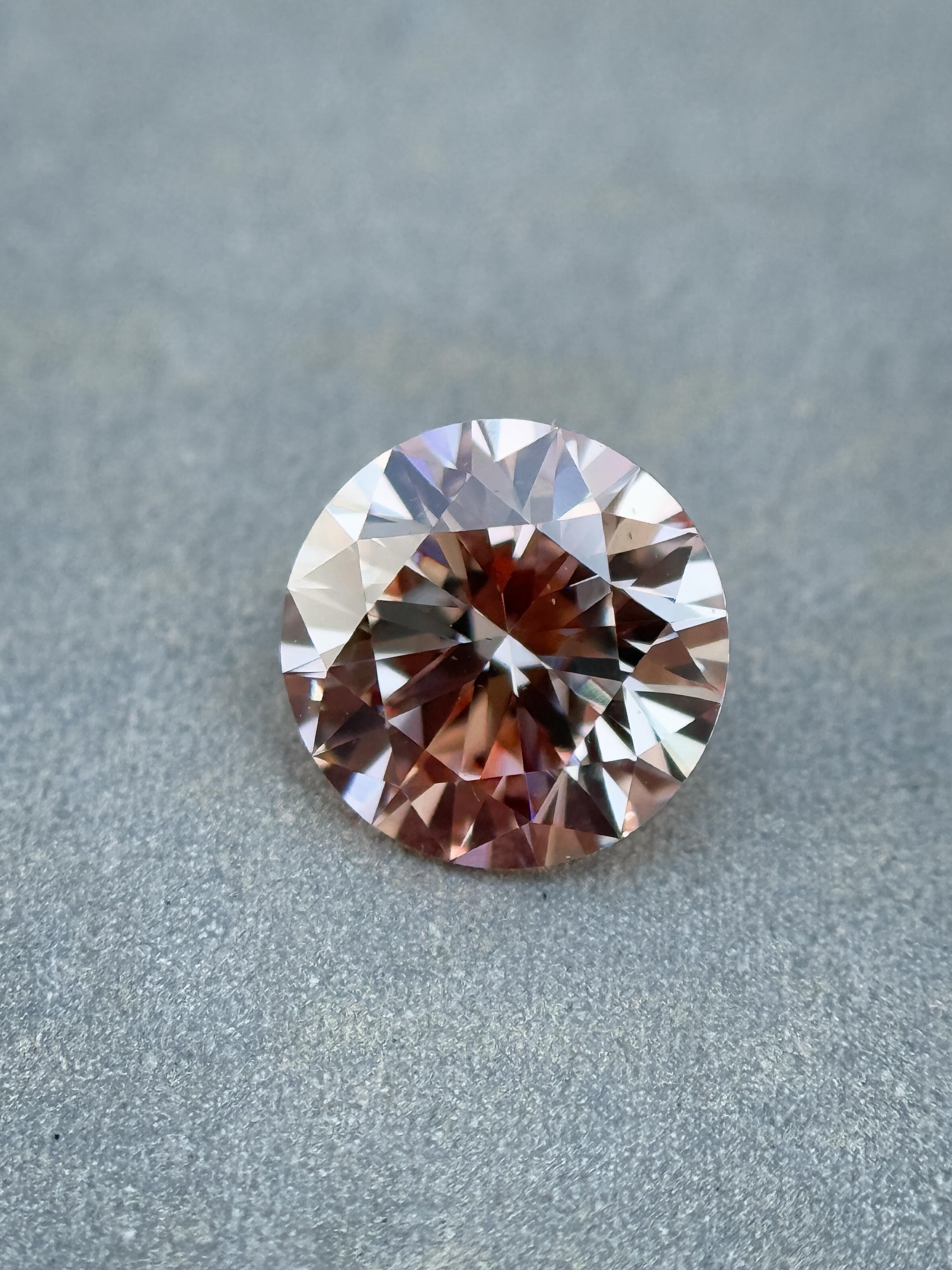 1.13 Ct Round Rose Cut Grey Natural Salt and Pepper Diamond