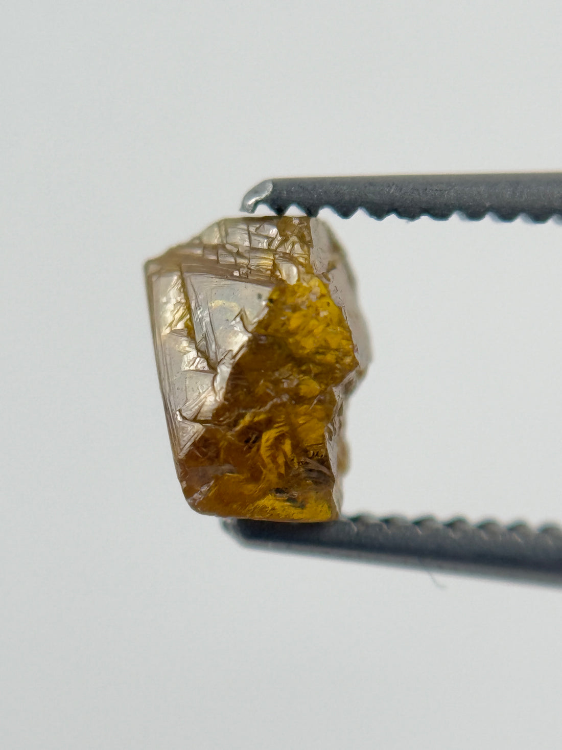 1.00 Ct Rough Rose Cut Yellow and Green Natural Fancy Diamond