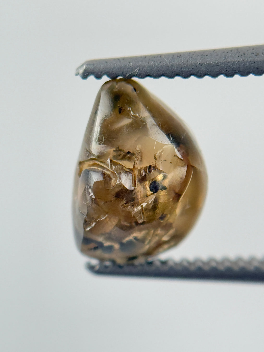 1.88 Ct Rough Rose Cut Yellow and Grey Natural Fancy Diamond