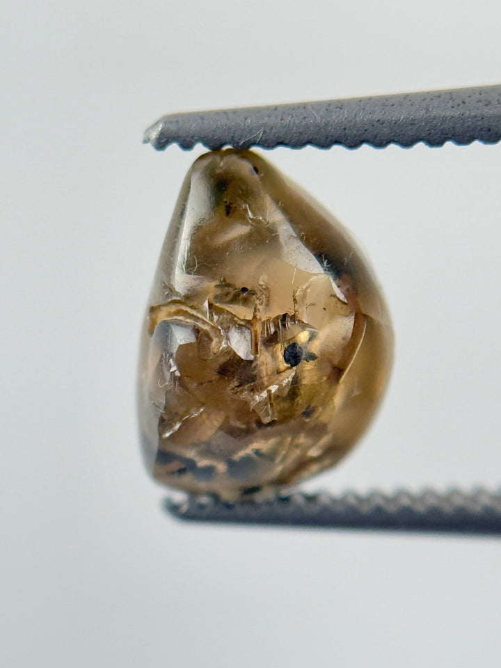 1.88 Ct Rough Rose Cut Yellow and Grey Natural Fancy Diamond