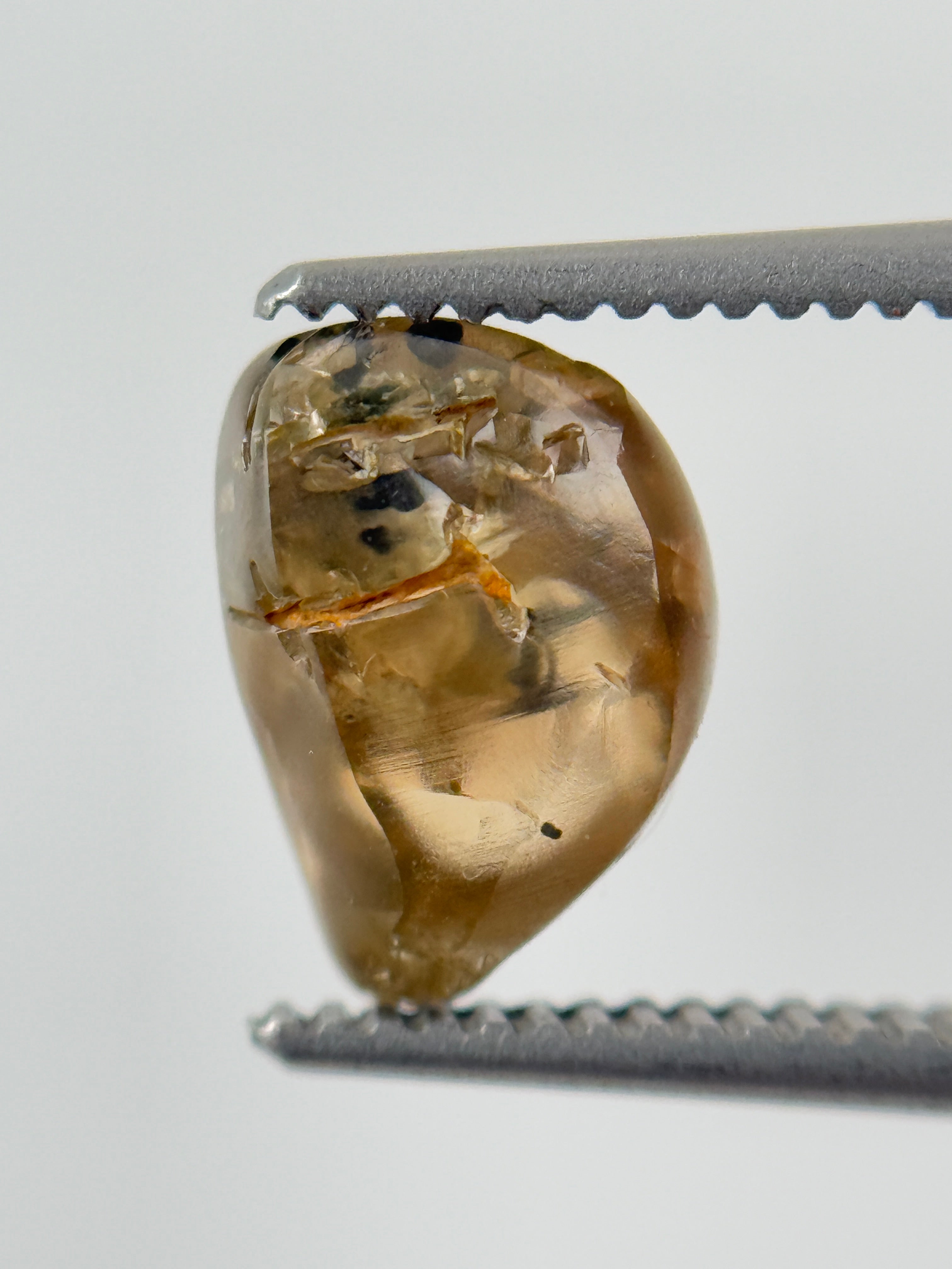 1.88 Ct Rough Rose Cut Yellow and Grey Natural Fancy Diamond