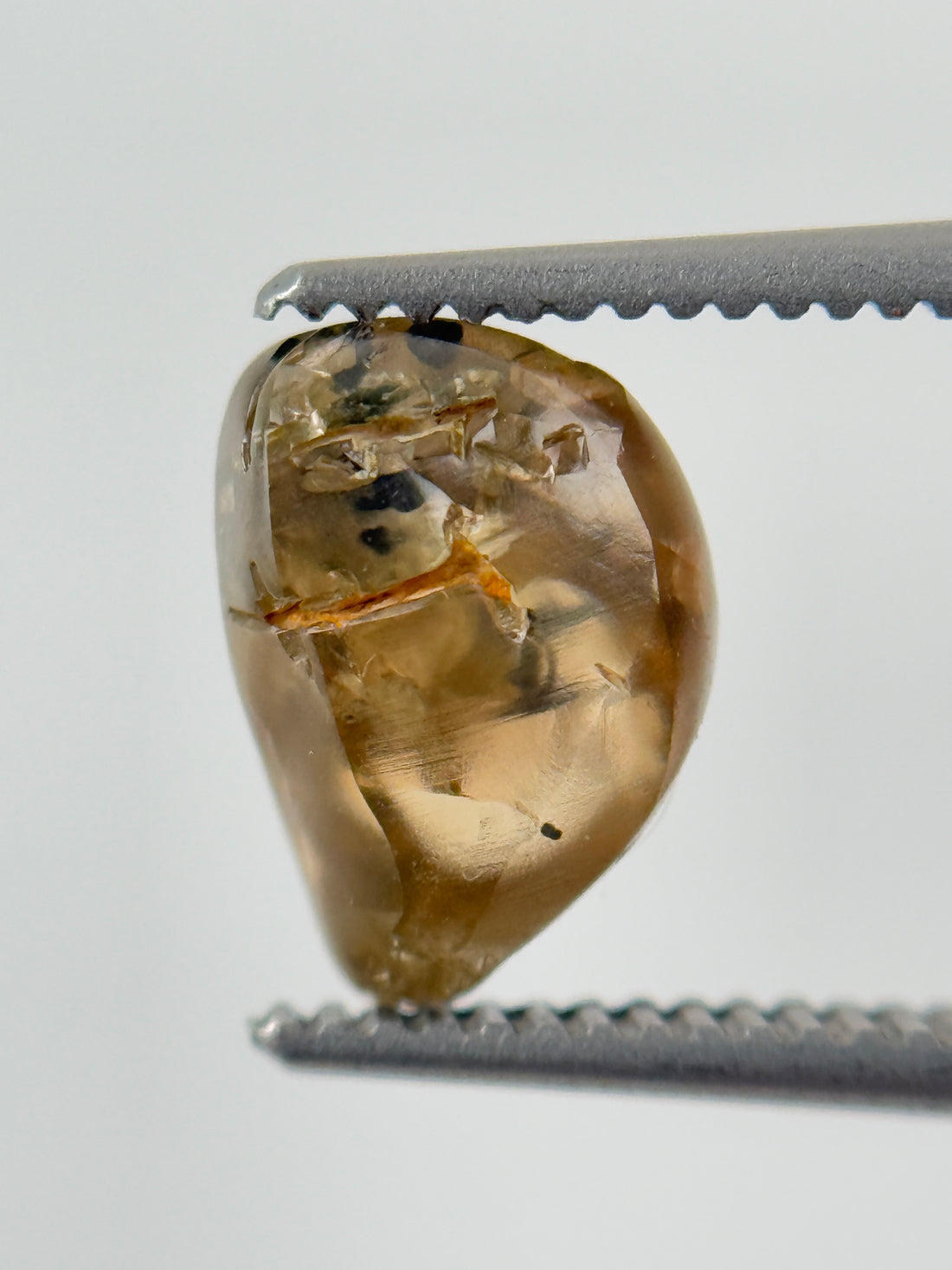 1.88 Ct Rough Rose Cut Yellow and Grey Natural Fancy Diamond