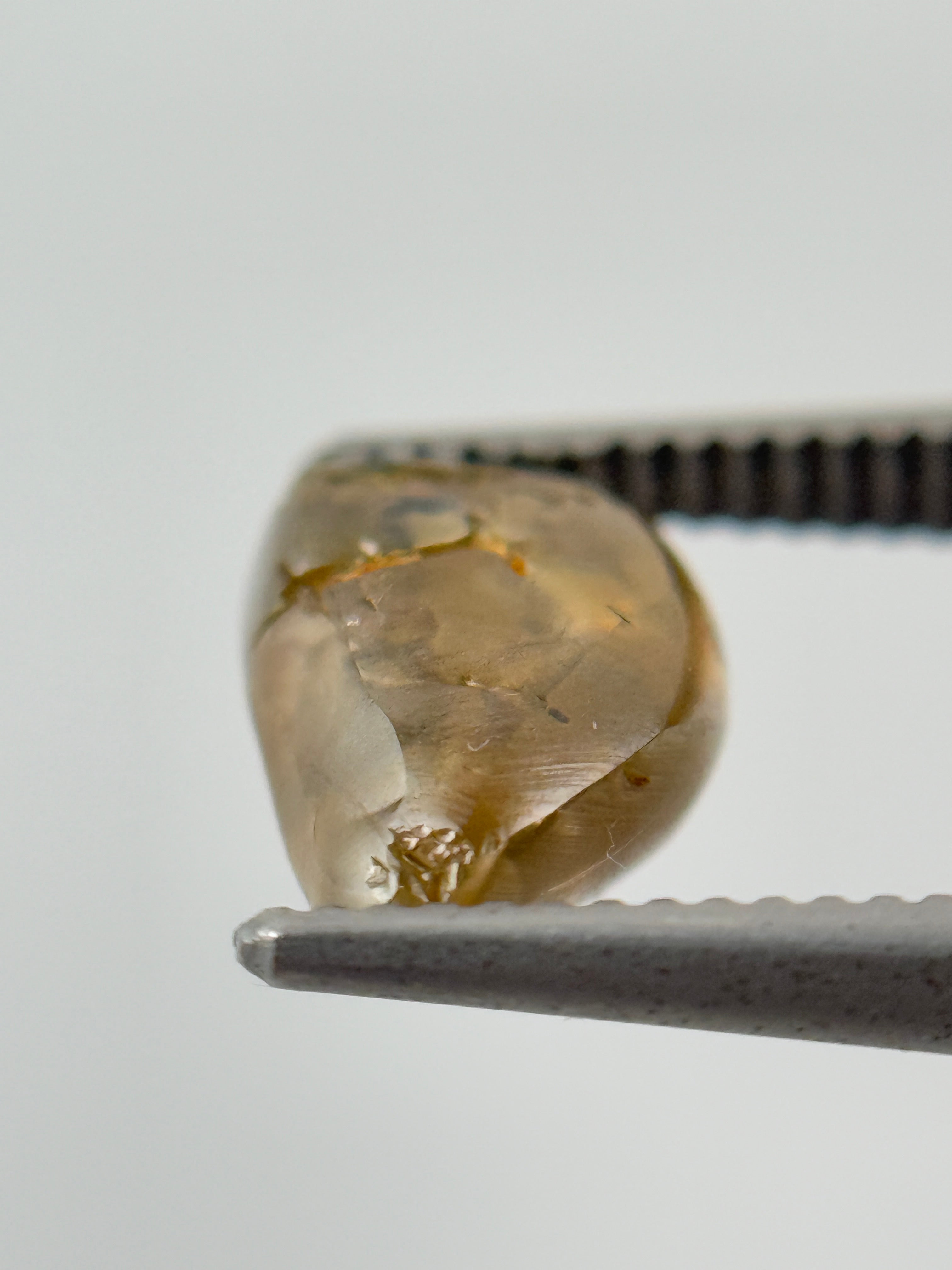 1.88 Ct Rough Rose Cut Yellow and Grey Natural Fancy Diamond