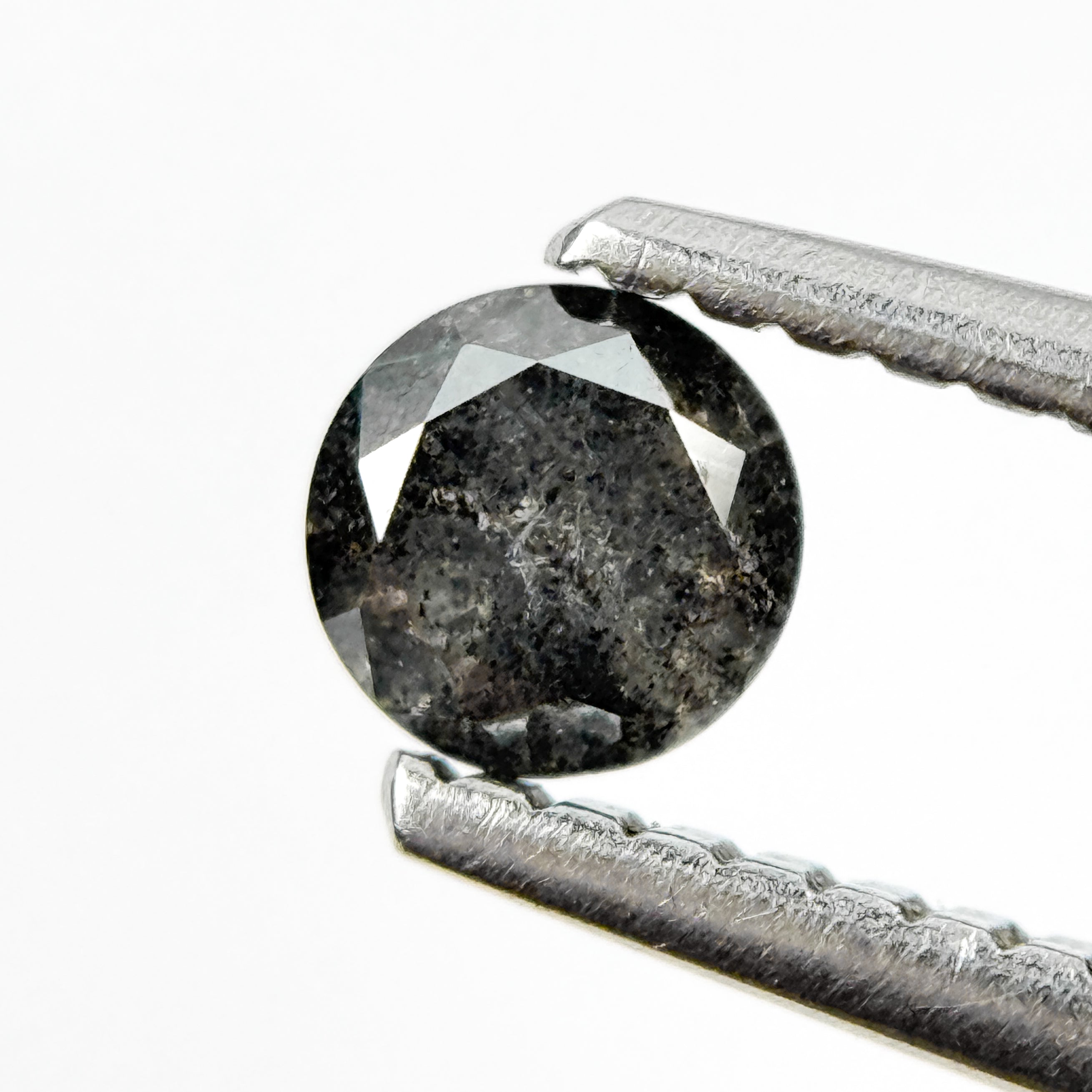0.37 Ct Round Brilliant Cut Black Natural Fancy Diamond