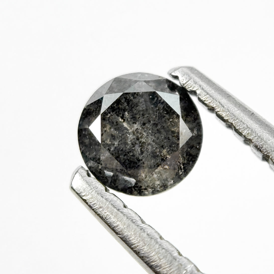 0.37 Ct Round Brilliant Cut Black Natural Fancy Diamond