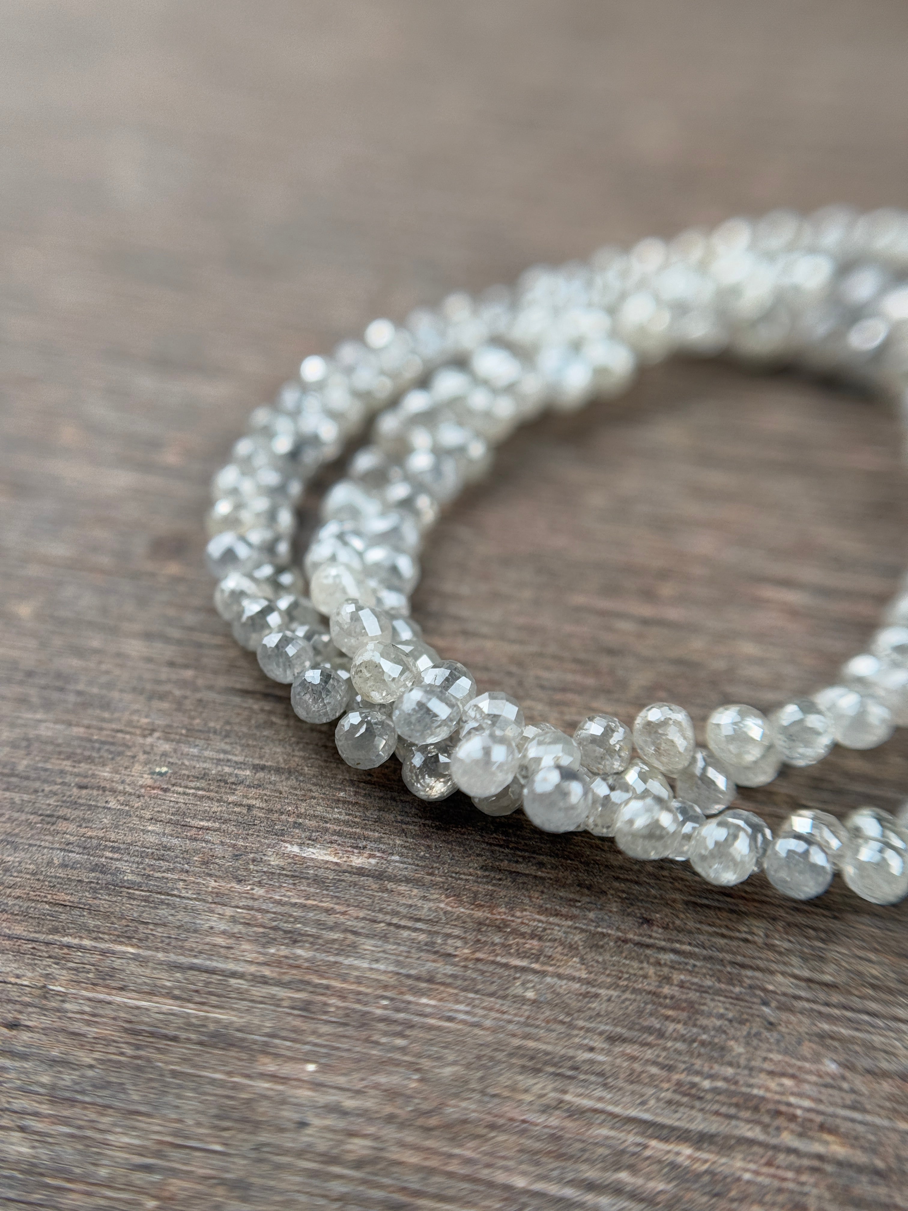 3 to 4 MM Round Beads Rose Cut White Natural Polished Diamond