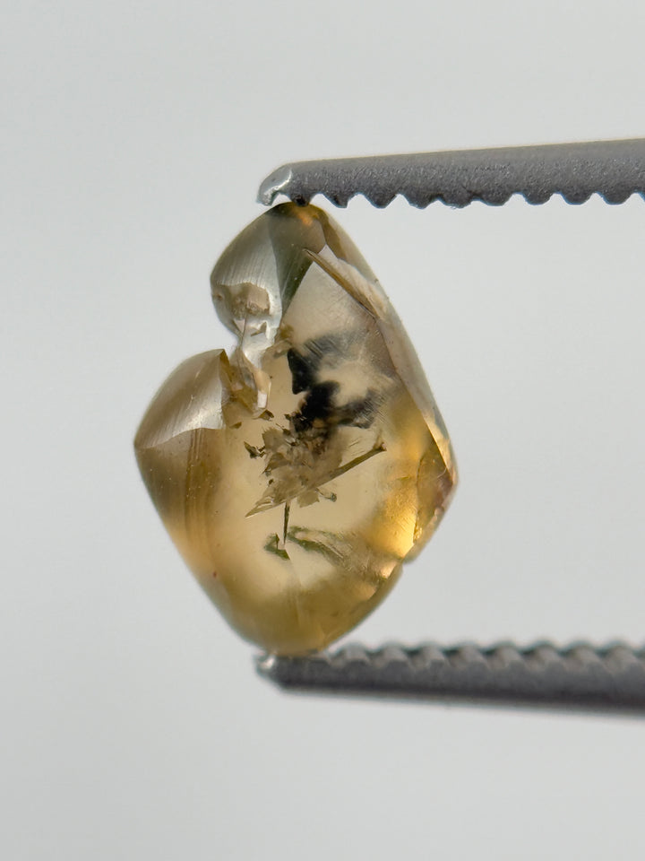 0.96 Ct Rough Rose Cut Green Natural Minimalist Diamond