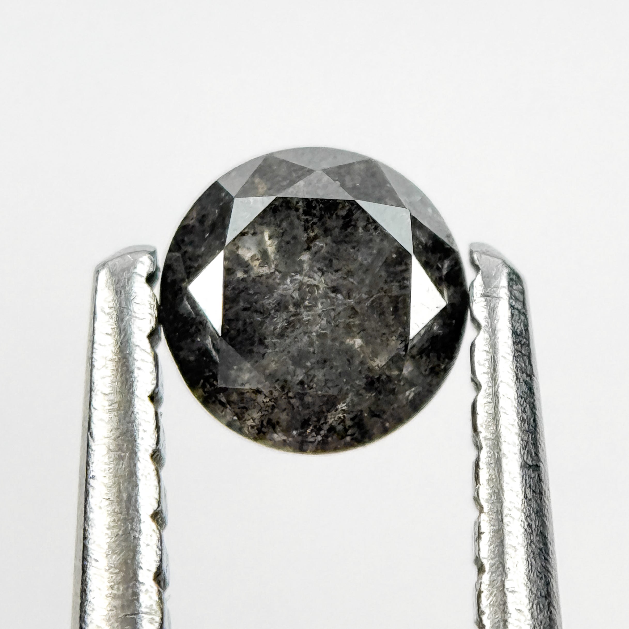 0.38 Ct Round Brilliant Cut Grey Natural Fancy Diamond