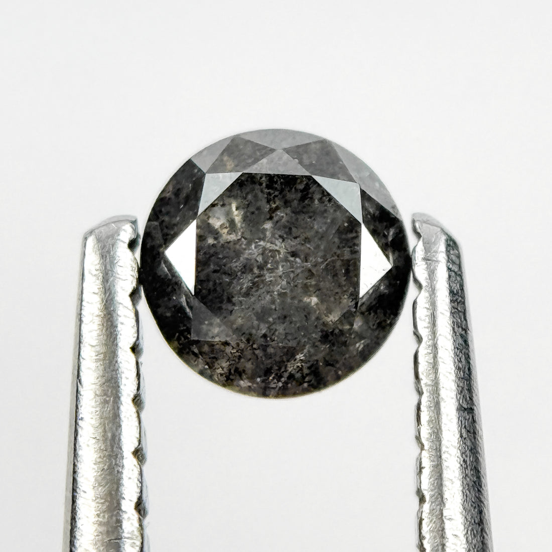 0.38 Ct Round Brilliant Cut Grey Natural Fancy Diamond