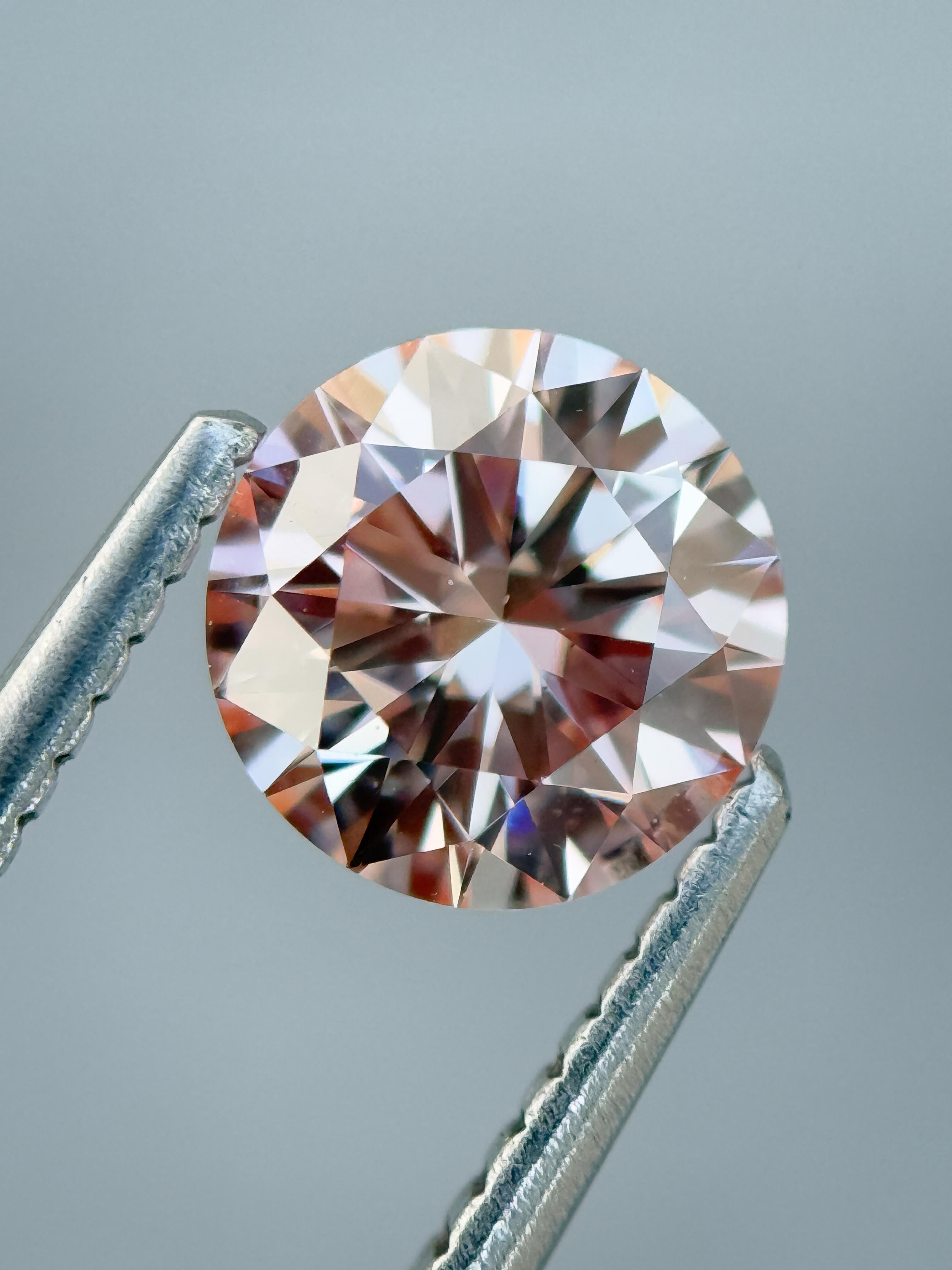 1.13 Ct Round Rose Cut Grey Natural Salt and Pepper Diamond