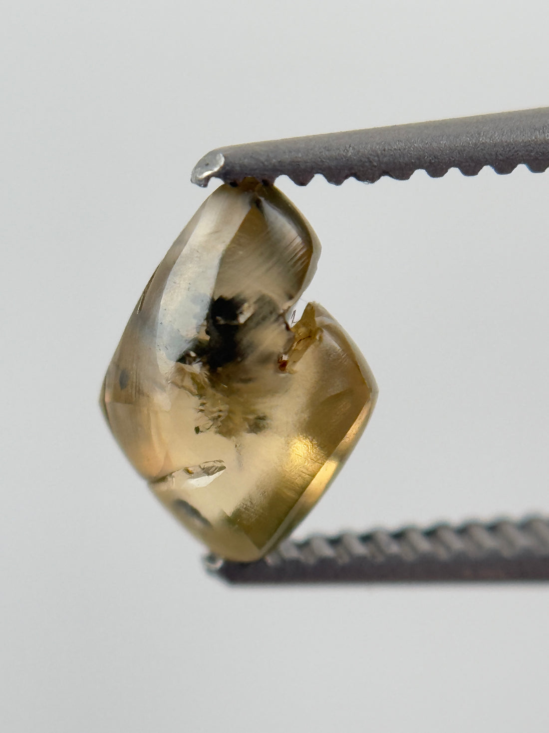 0.96 Ct Rough Rose Cut Green Natural Minimalist Diamond