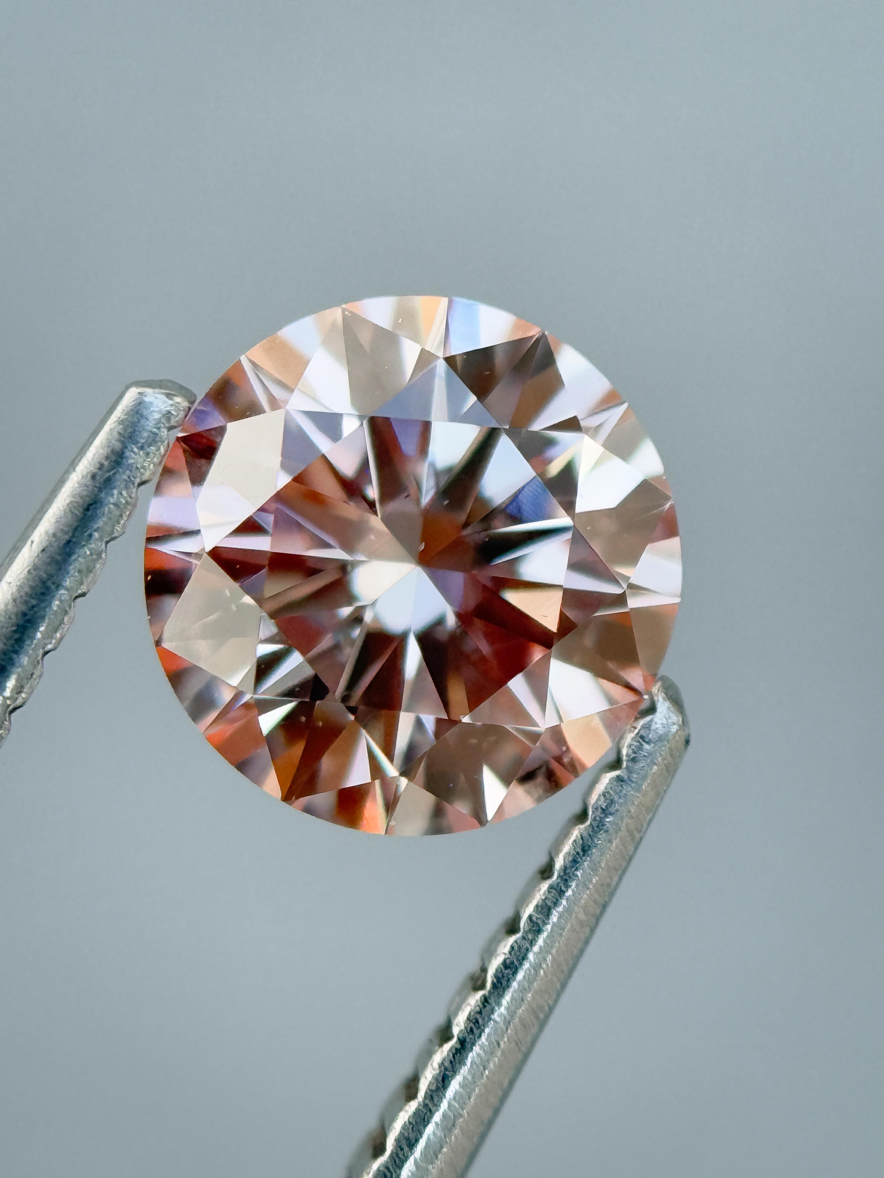 1.13 Ct Round Rose Cut Grey Natural Salt and Pepper Diamond