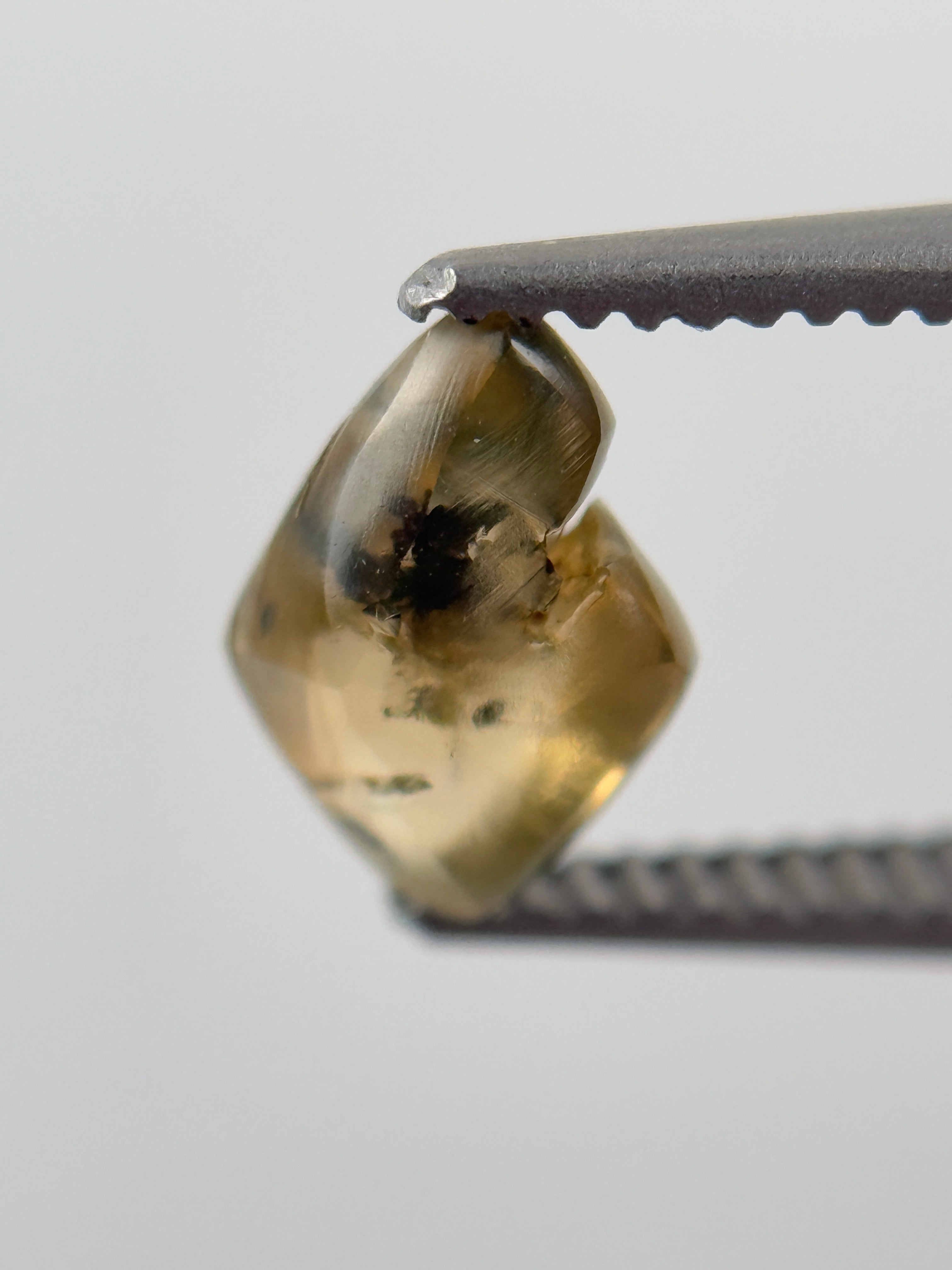 0.96 Ct Rough Rose Cut Green Natural Minimalist Diamond
