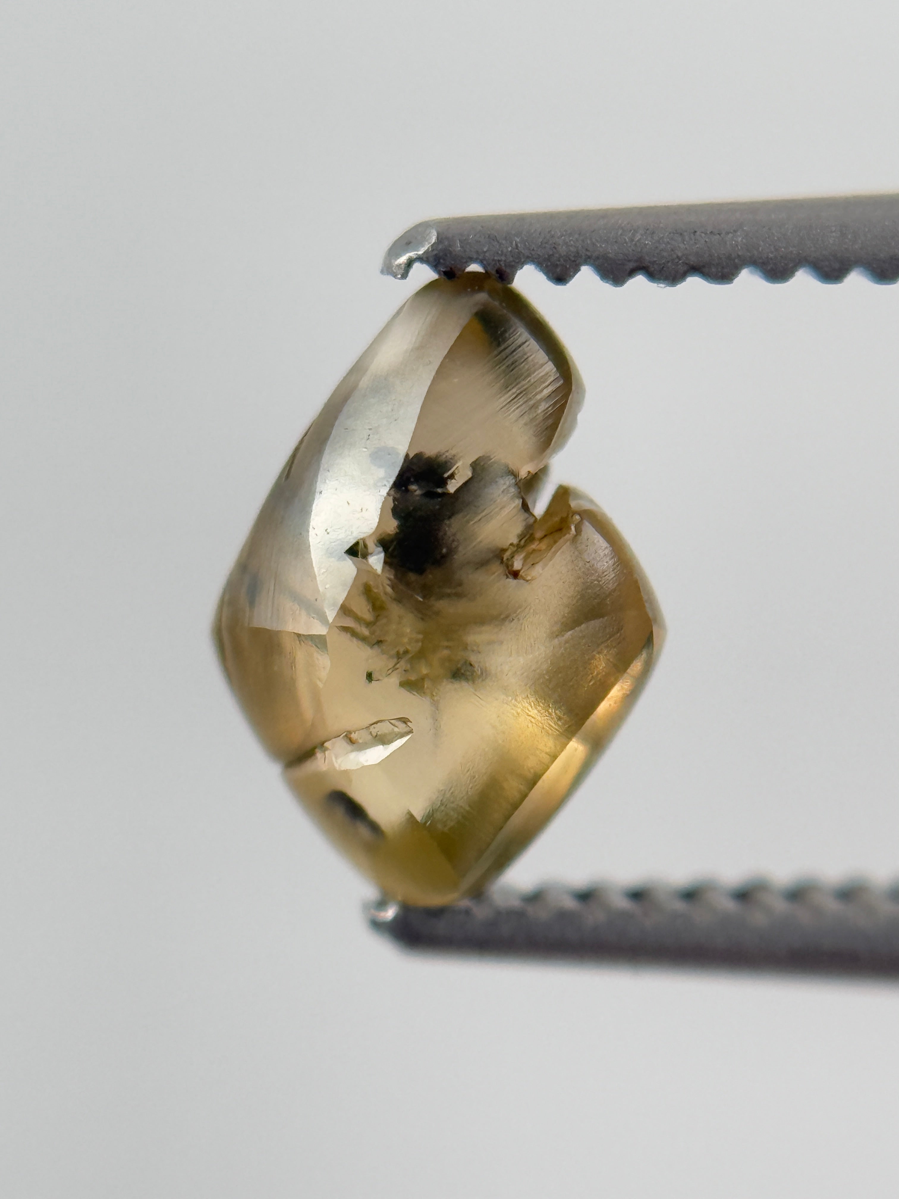 0.96 Ct Rough Rose Cut Green Natural Minimalist Diamond