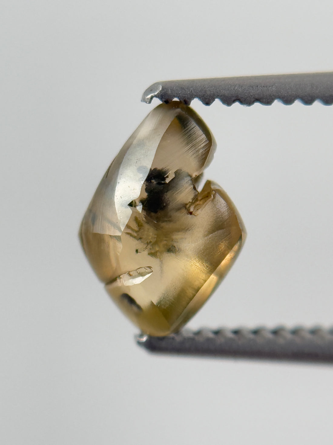 0.96 Ct Rough Rose Cut Green Natural Minimalist Diamond