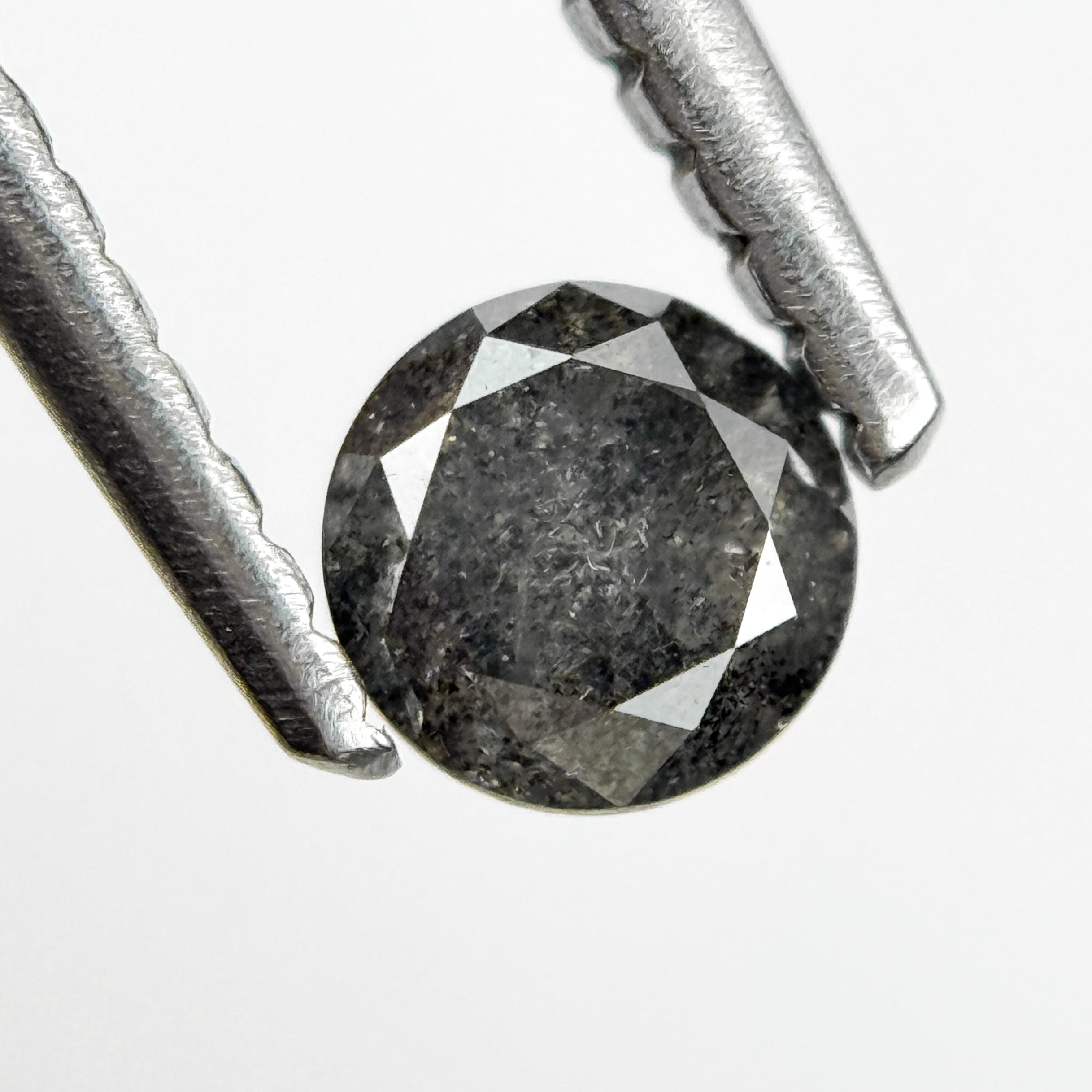 0.37 Ct Round Brilliant Cut Black Natural Fancy Diamond
