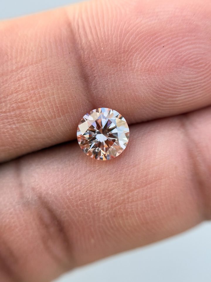 1.13 Ct Round Rose Cut Grey Natural Salt and Pepper Diamond