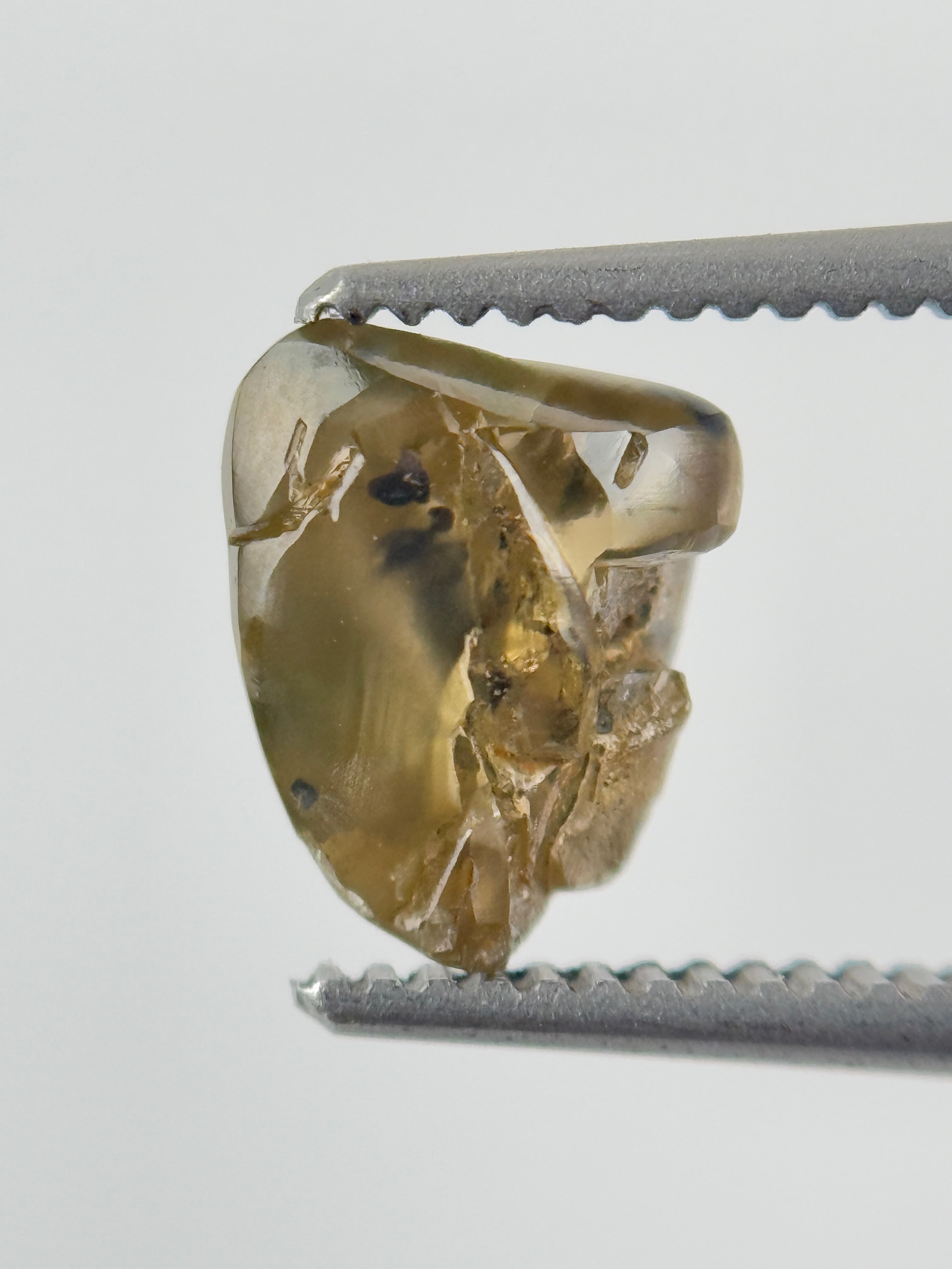 1.20 Ct Rough Rose Cut Green Natural Fancy Diamond
