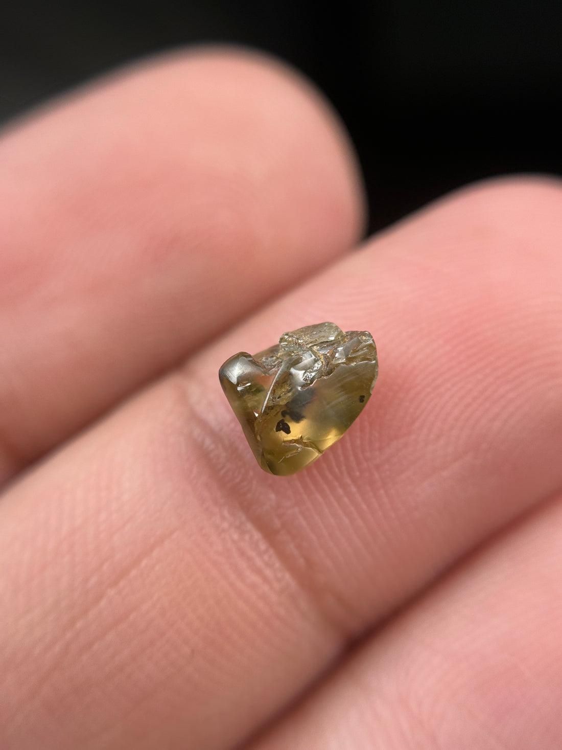 1.20 Ct Rough Rose Cut Green Natural Fancy Diamond