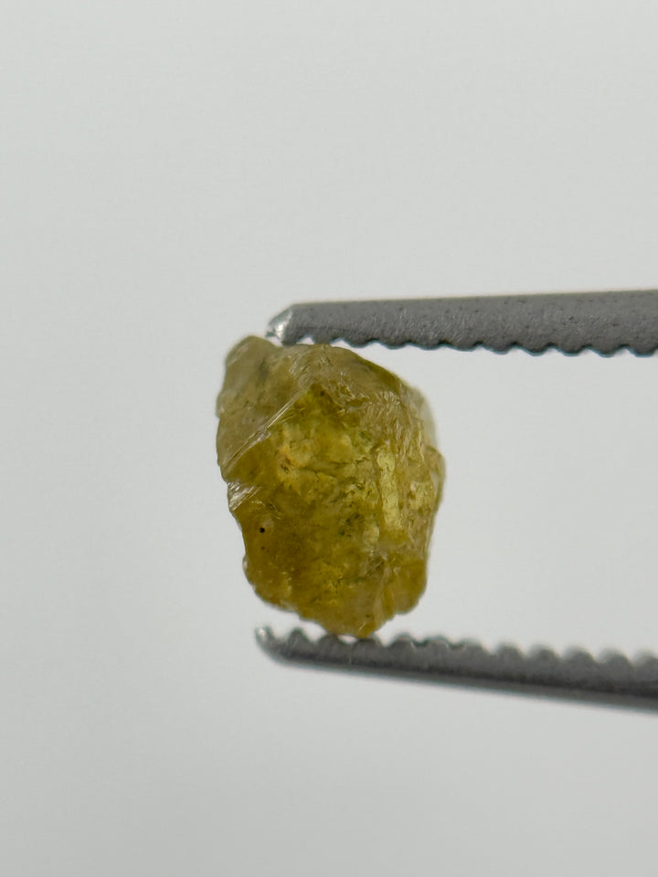 0.67 Ct Rough Rose Cut Yellow Natural Fancy Diamond