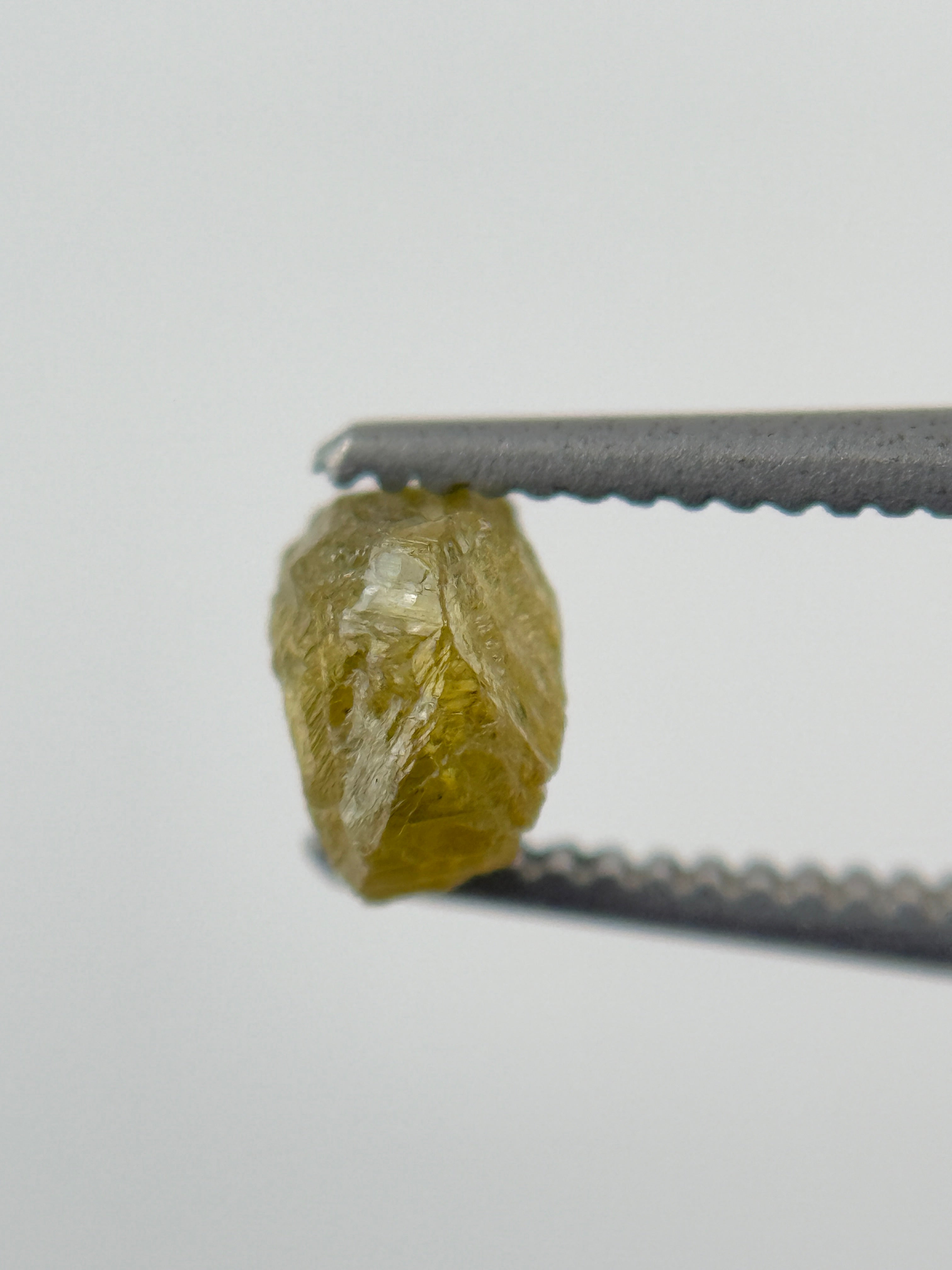 0.67 Ct Rough Rose Cut Yellow Natural Fancy Diamond
