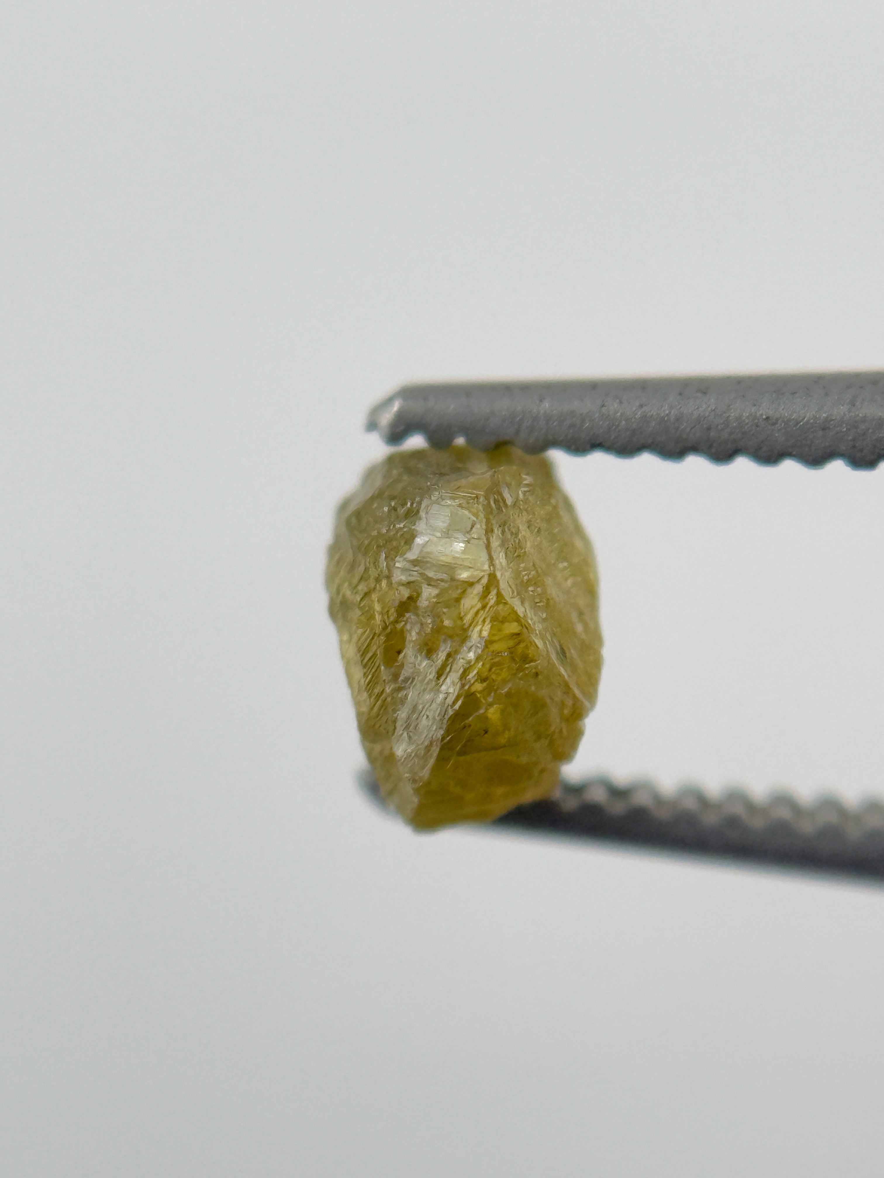 0.67 Ct Rough Rose Cut Yellow Natural Fancy Diamond