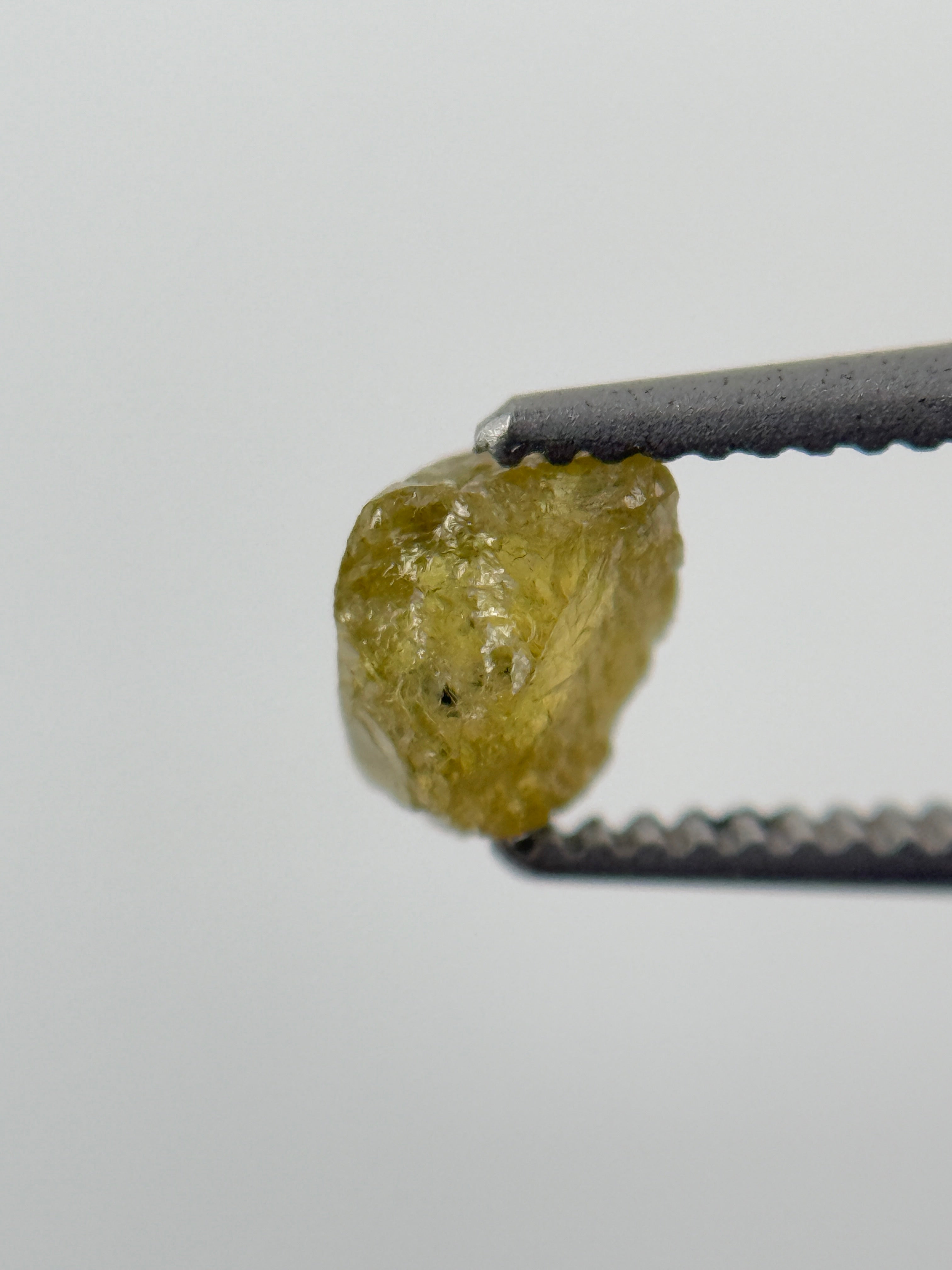 0.67 Ct Rough Rose Cut Yellow Natural Fancy Diamond