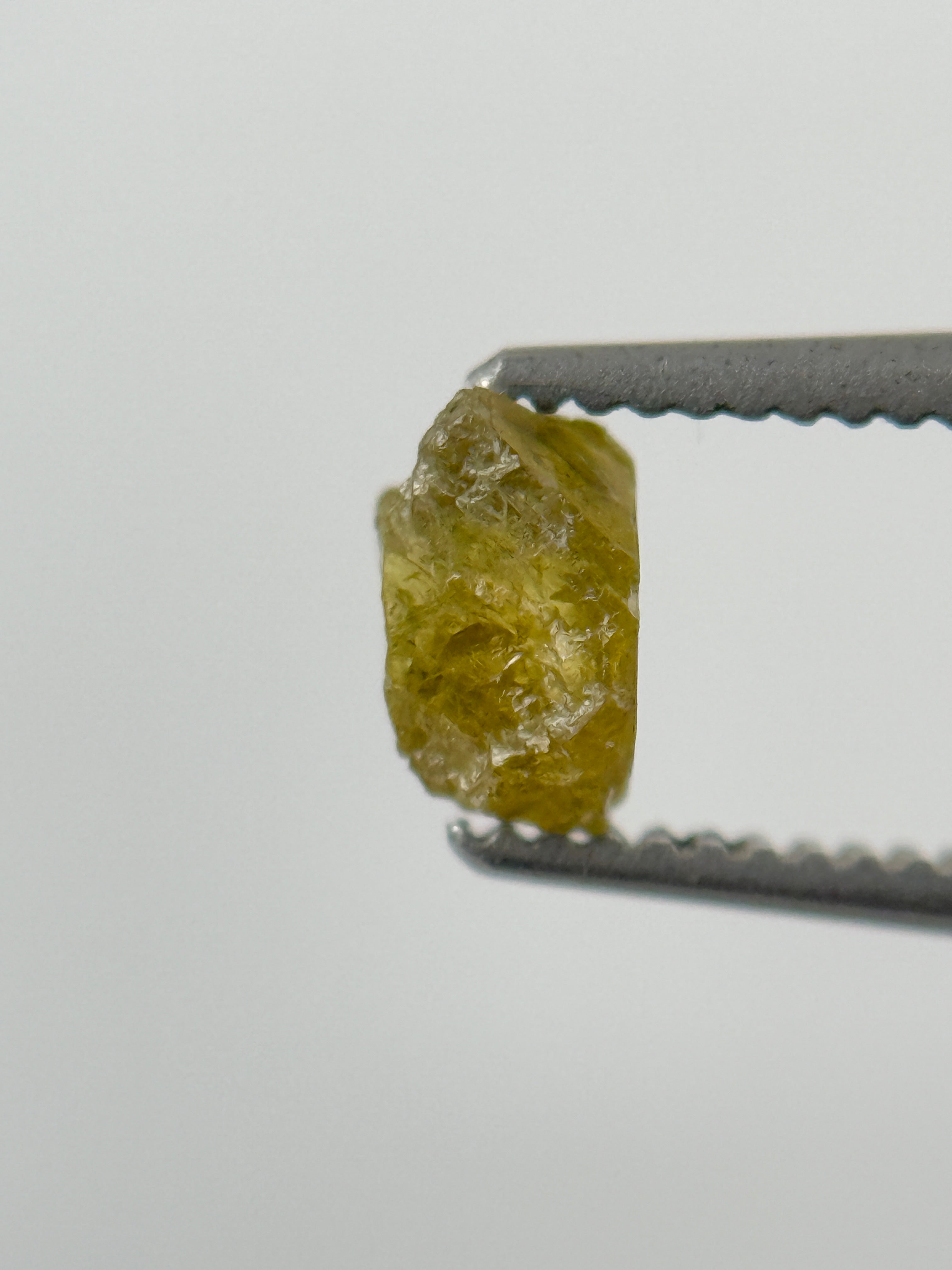 0.67 Ct Rough Rose Cut Yellow Natural Fancy Diamond