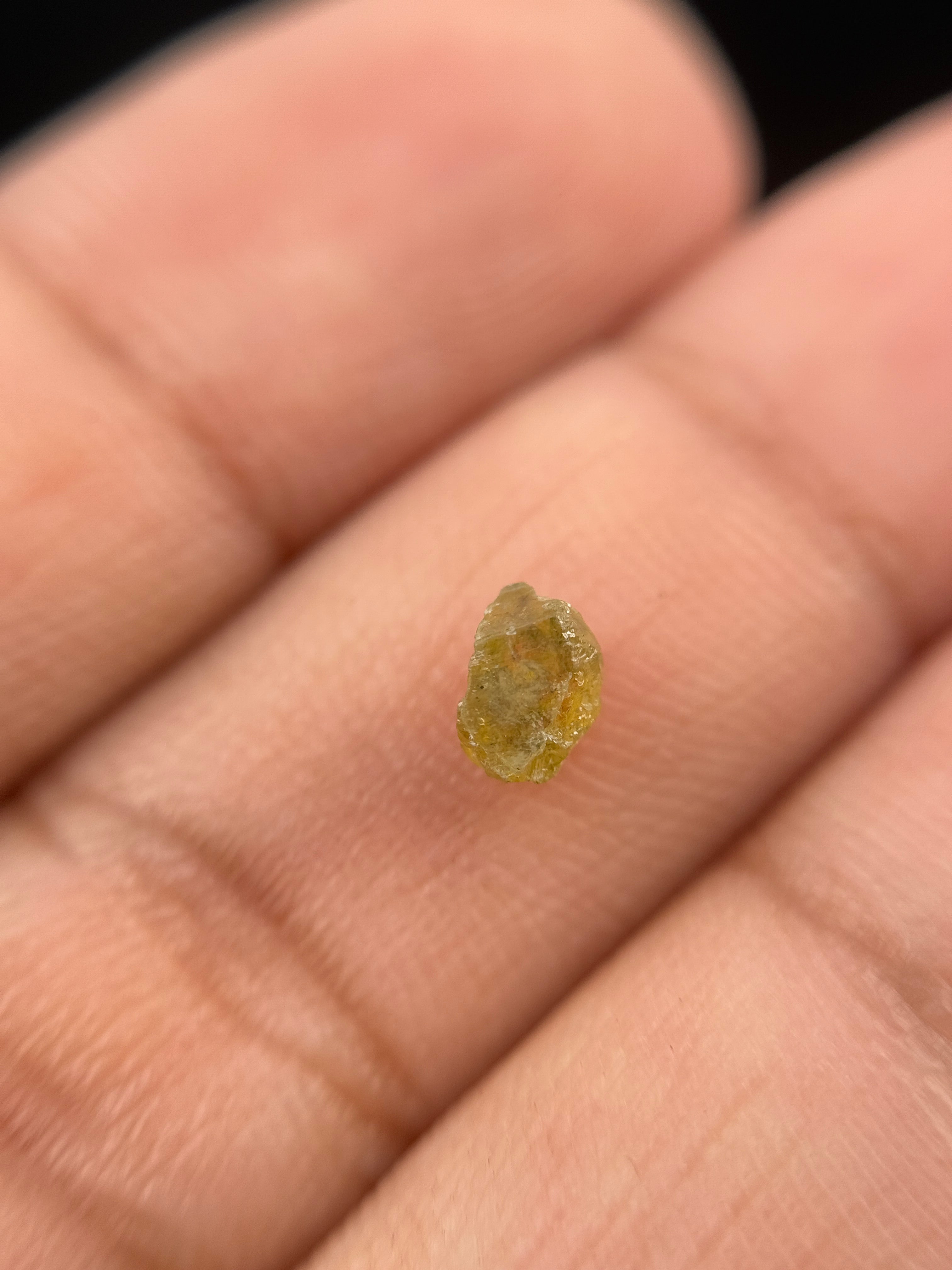 0.67 Ct Rough Rose Cut Yellow Natural Fancy Diamond